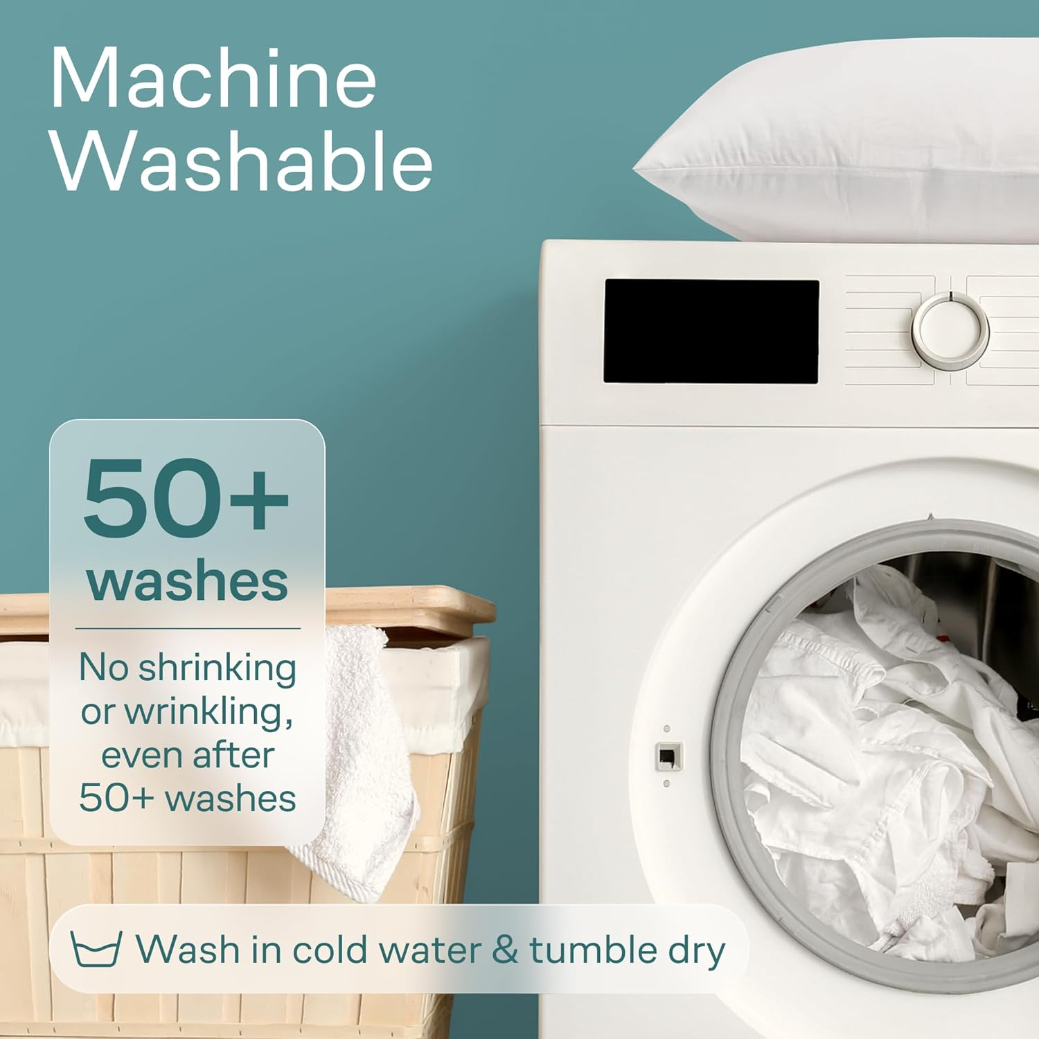 Niagara Sleep Solution Waterproof Pillow Protectors King 4 Pack anti Allergy Smooth Zipper Dust Mite Premium Bed Bug Encasement Hypoallergenic Covers Quiet Cases Set White Soft