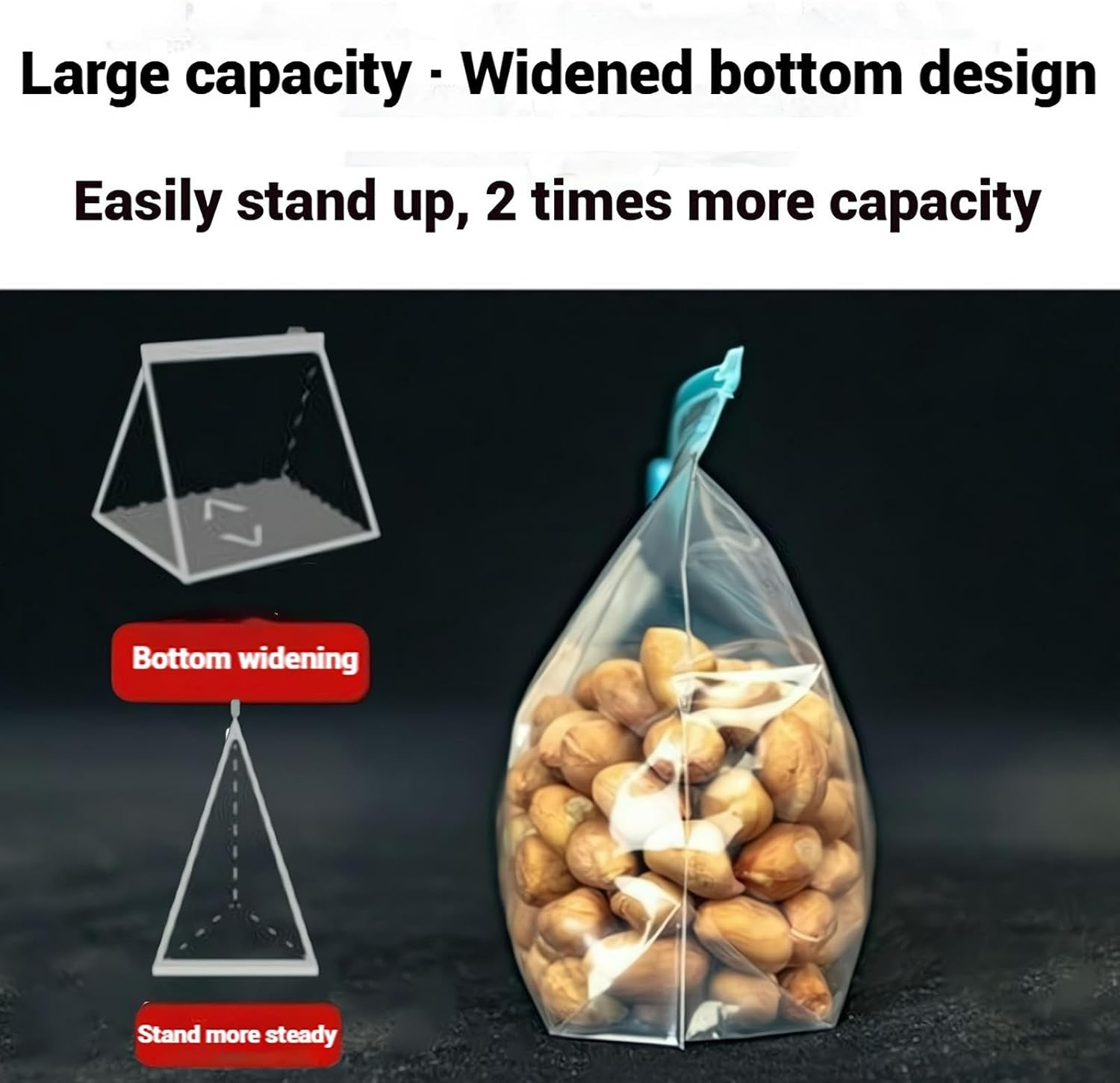 REGODI 30 Pack Stand up Reusable Storage Bags -Free Leakproof Freezer Bags, Food Storage Bags image number 2