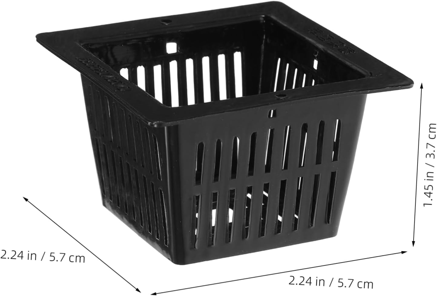 Outanaya 12Pcs Black Square Hydroponic Planter Baskets for Vegetable Growing and Leafy Leaf Plants, Small Nursery Pots with Slotted Mesh Design for Balcony and Indoor Hydroponics image number 6
