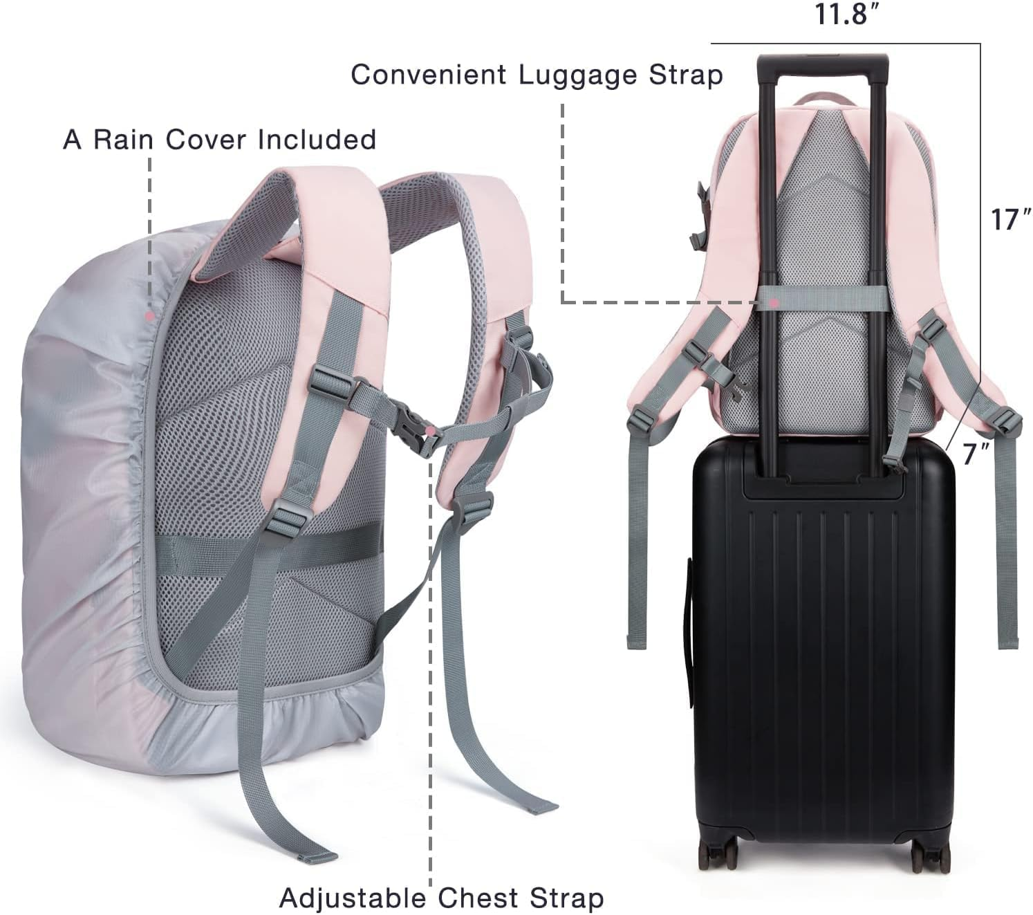 BAGSMART Camera Backpack, DSLR SLR Camera Bag Backpack Fits 15.6 Inch Laptop image number 7