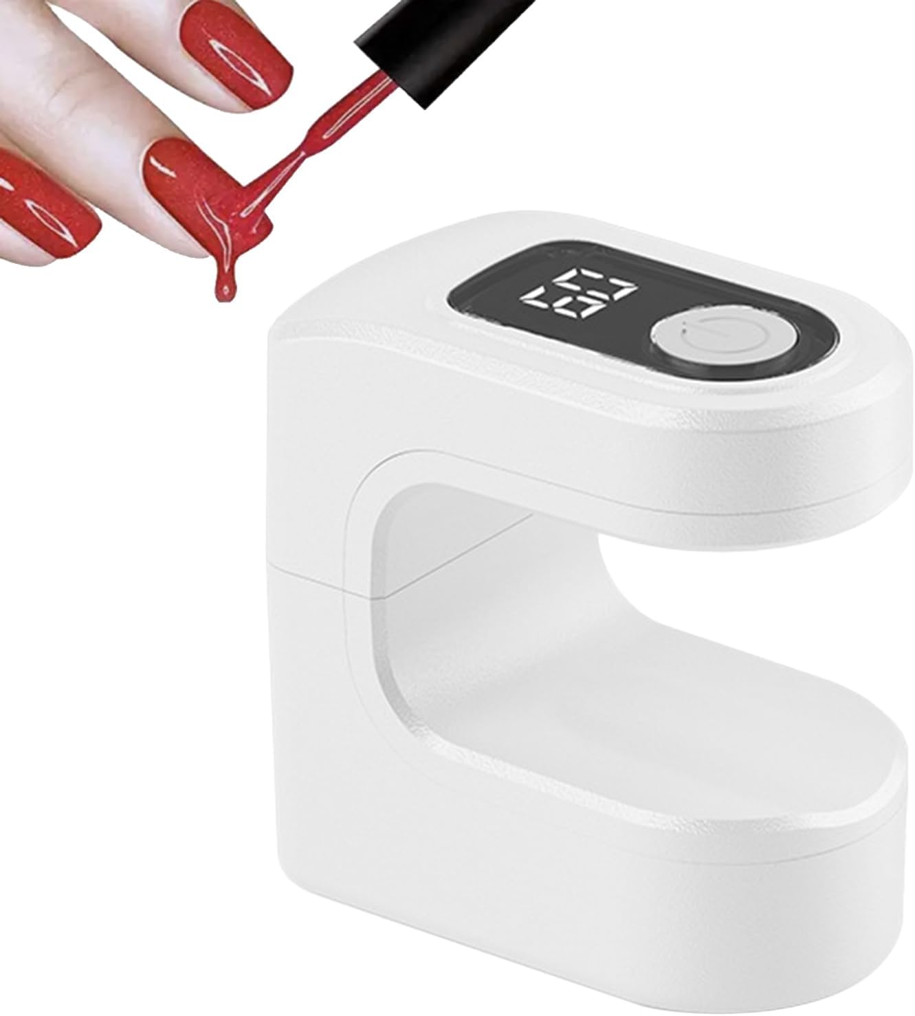 UV Nail Lamp Small - Gel Polish Dryer USB Charging,Portable Nail Curing Light 2 Modes Adjustable for Home Travel Manicure