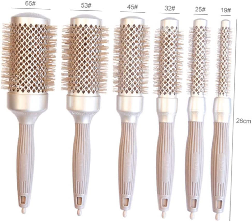 FOYTOKI Hair Curling Comb Aluminum Tube Curling Brush 32# Anti-Static Multi-Purpose Styling Tool for Salon and Home Use image number 1