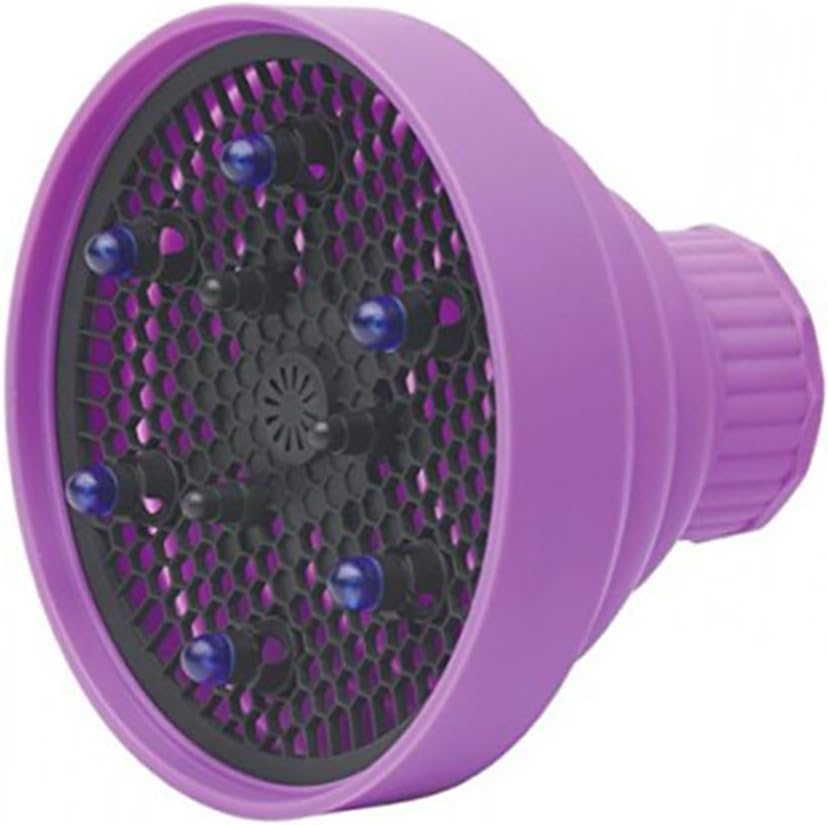 PACKOVE Foldable Silicone Hairdryer Diffuser Extension Portable Curl Enhancer Lightweight Space Saving Design for Curly and Wavy Hair Purple