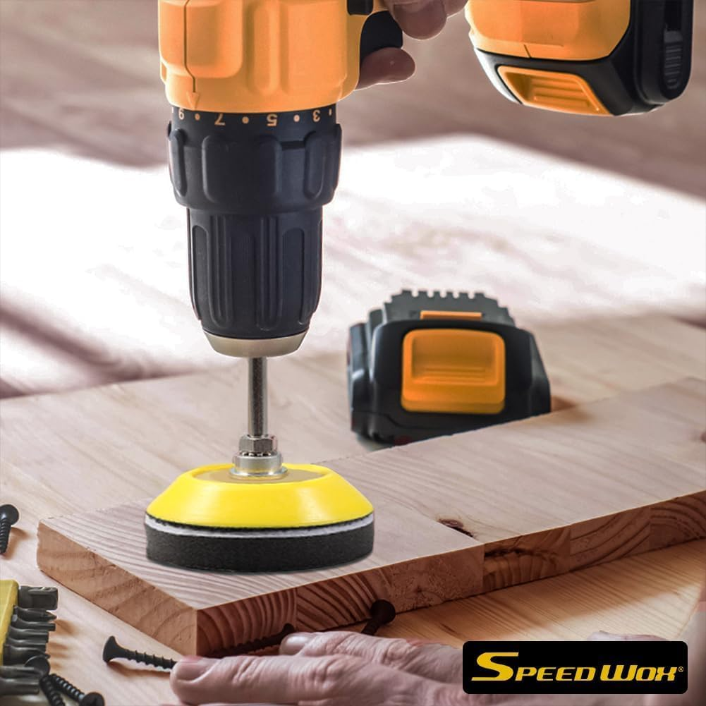 SPEEDWOX Soft Interface Pad 6 Inch 25 Holes Hook and Loop Sponge Cushion Buffer Backing Pad Sanding Stickfix Interface Pad Abrasive Net Sander Pad for Sander Automotive Woodworking Polishing