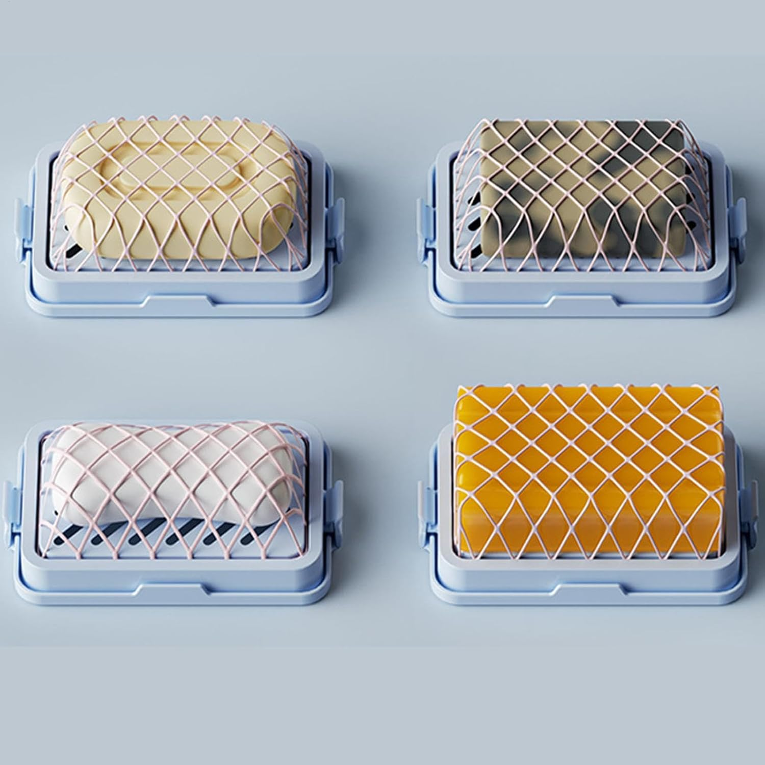 Soap Net Holder - Portable Soap Saving Bag, Eco-Friendly Soap Storage Solution | Durable Exfoliating Soap Bag with Drawstring, Double Layer Mesh for Improved Foaming image number 4