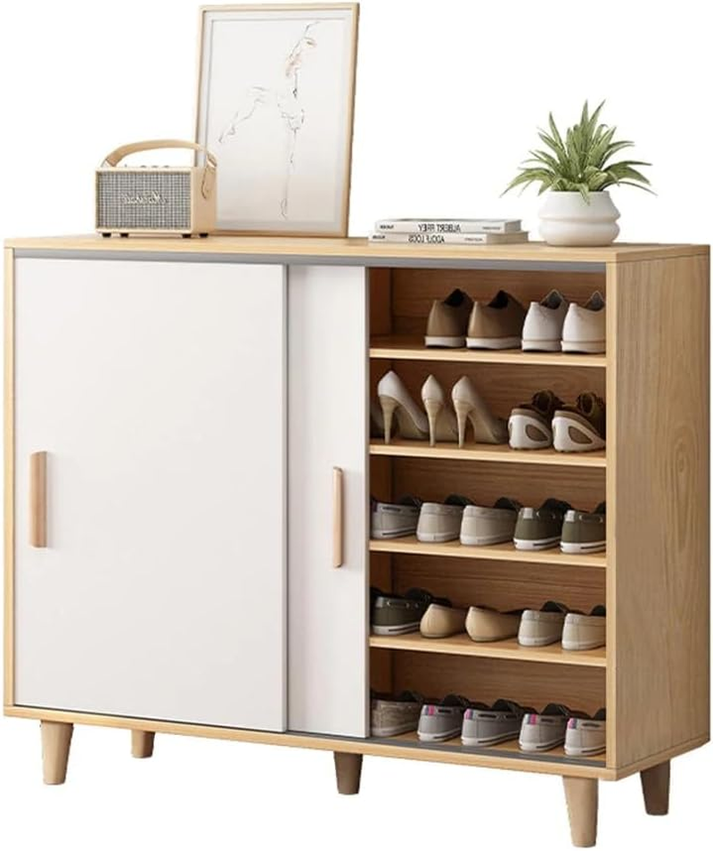 Foret Shoe Cabinet Shoe Rack Organiser Sideboard Hallway Storage image number 4