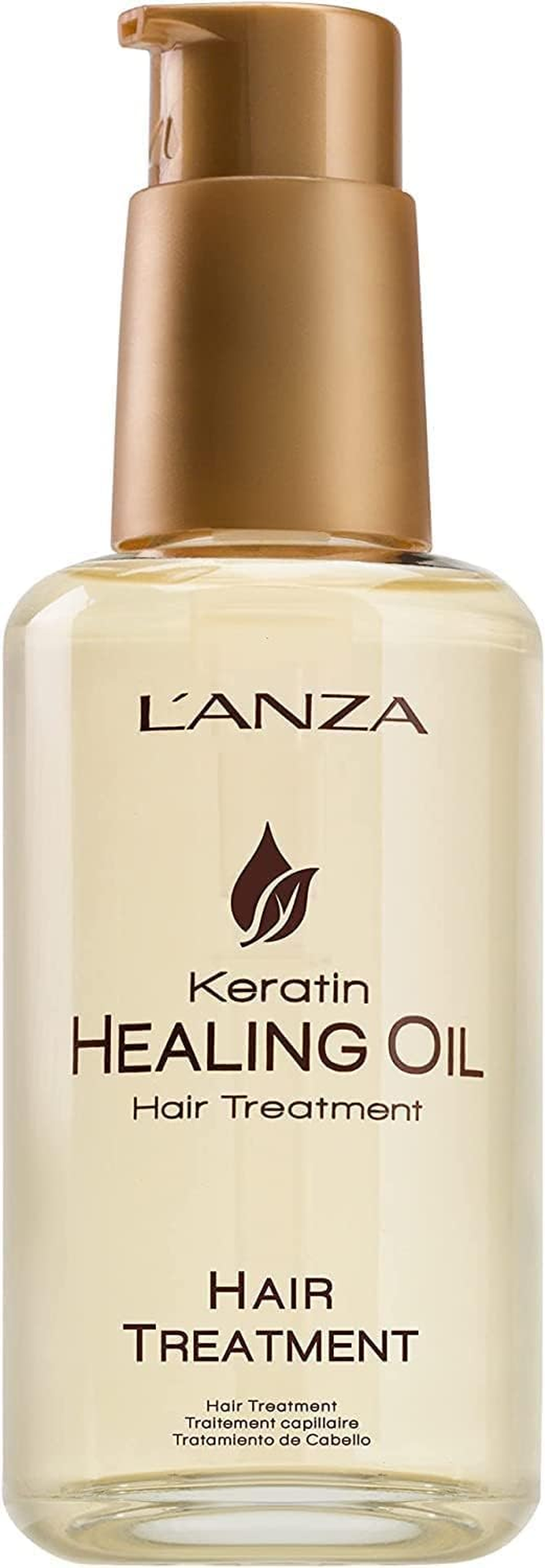 L'ANZA Keratin Healing Oil Hair Treatment (180 Ml), Regenerates, Revives & Nourishes Dry, Damaged Hair & Scalp, with Restorative Phyto IV Complex, Proteins and Triple UV Protection image number 1