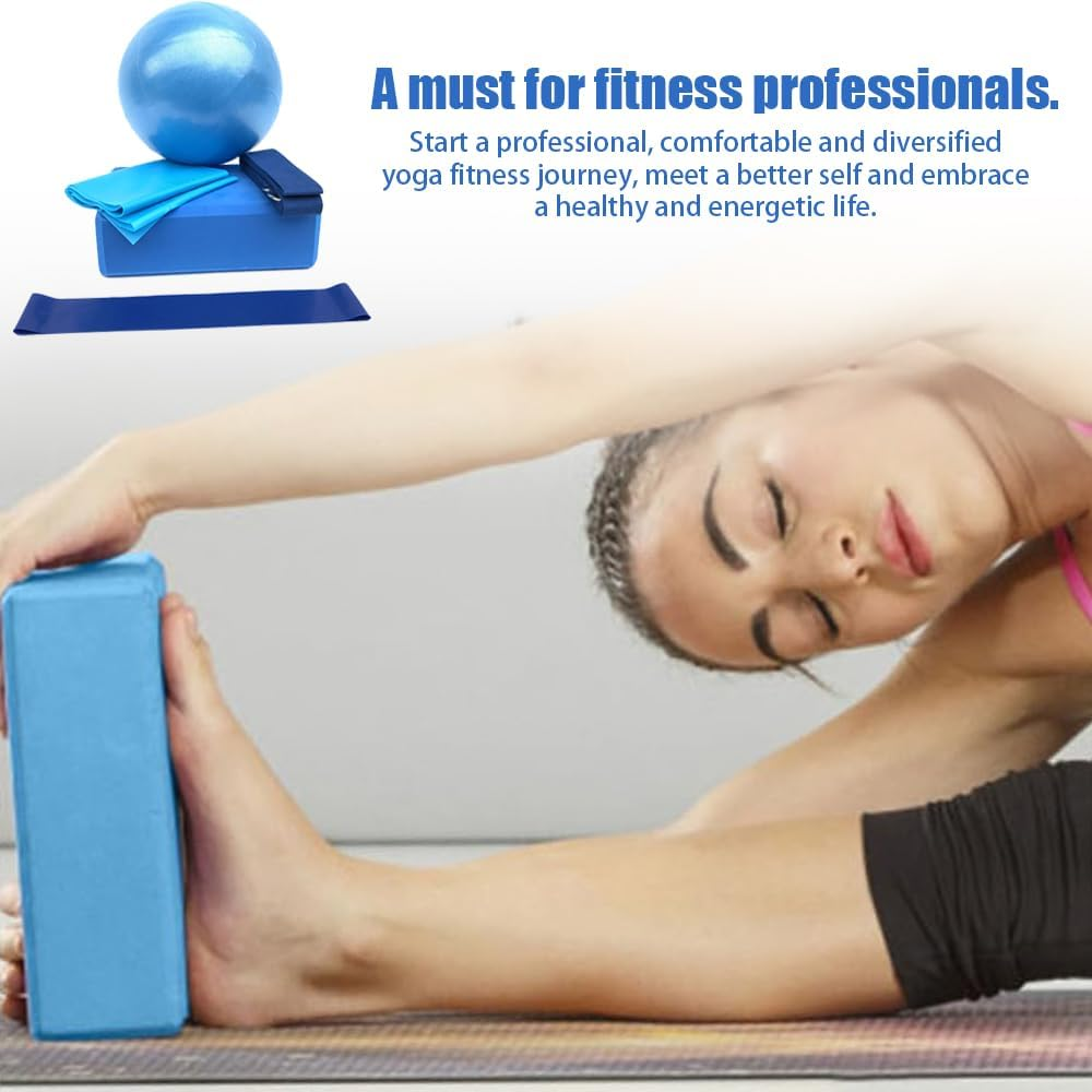 5Pcs Yoga Accessories Set,Yoga Fitness Equipment,Yoga Blocks,Versatile Yoga Device,Exercise Tool,Stretching Strap,For Yoga,Pilates,Stretching image number 4