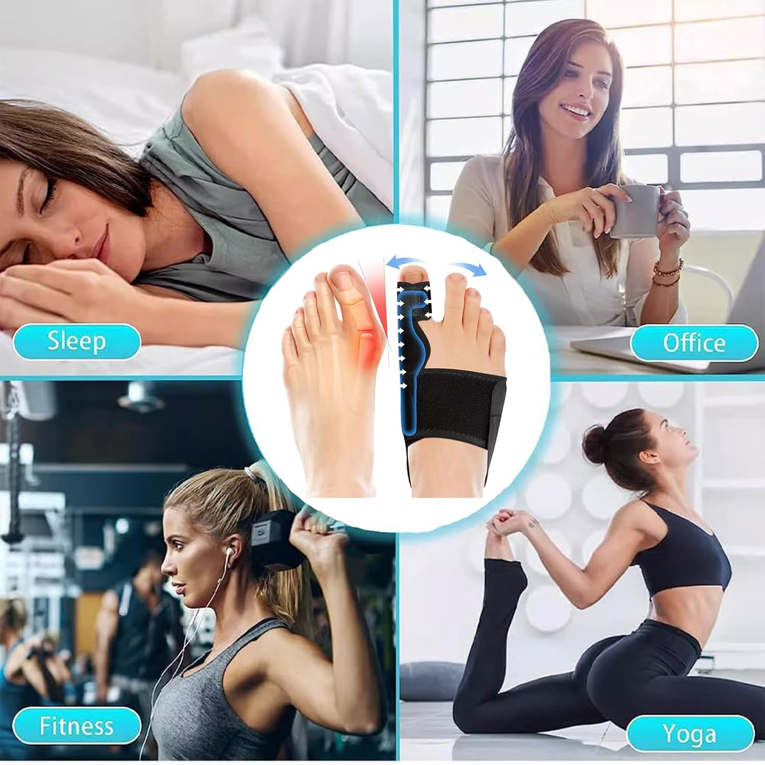 Effective Bunion Corrector for Women and Men | Relieve Pain, Straighten Toes, and Correct Bunions | Orthopedic Toe Straightener | Best Bunion Corrector for Lasting Relief - Day & Overnight Support (Right) image number 3