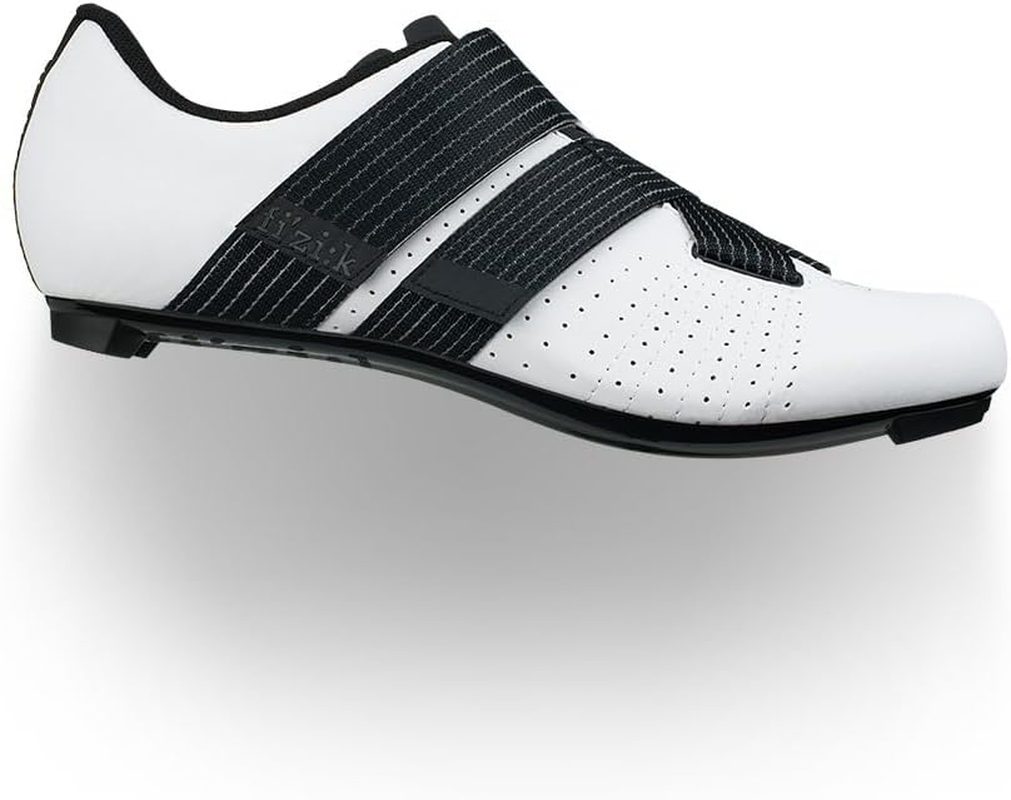 Fizik Mens Tempo Powerstrap Cycling Footwear, White/Black, 9 US image number 6