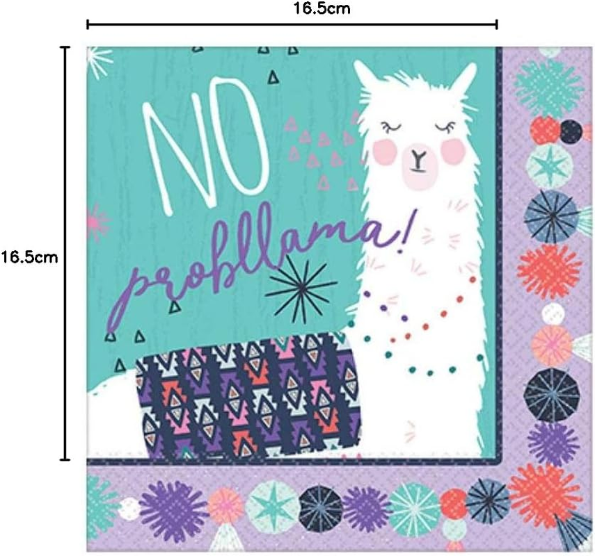 Amscan Llama Fun Lunch Napkins 16 Pieces
