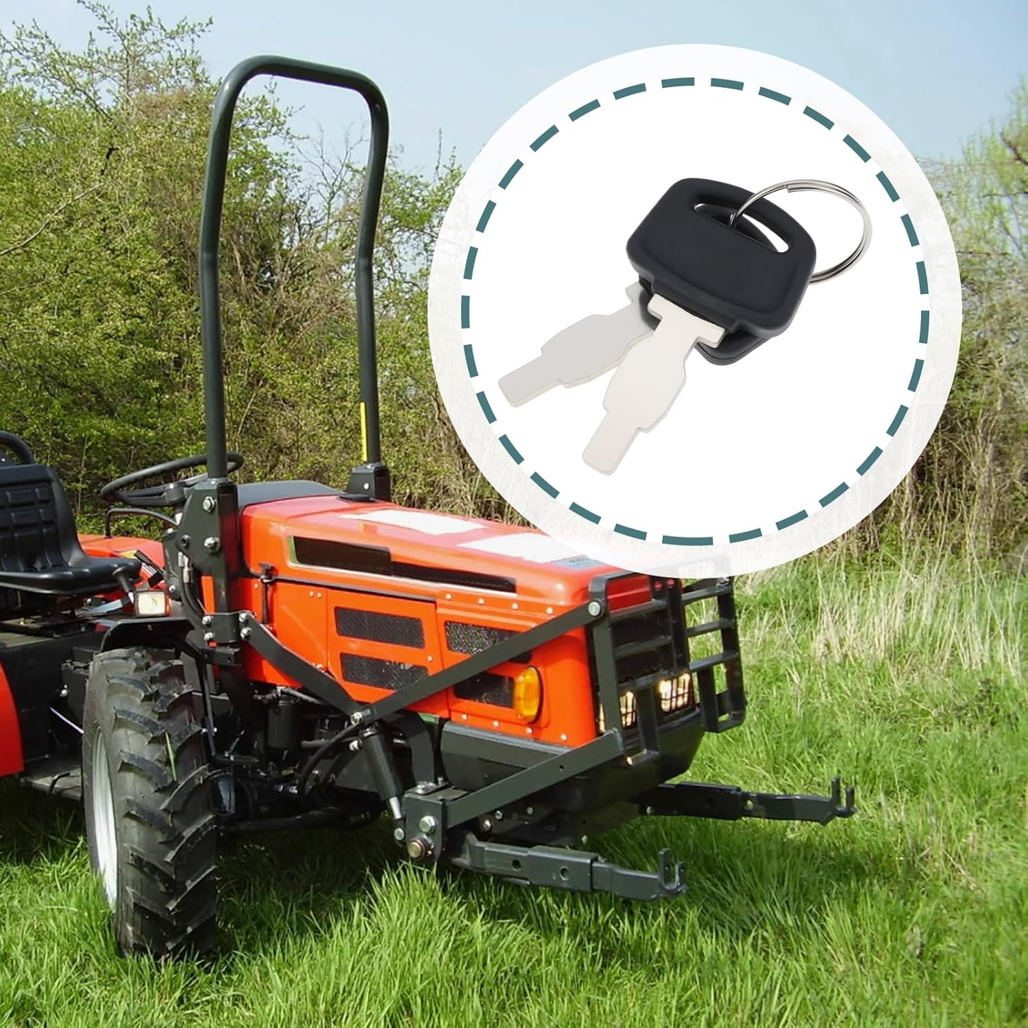 Create Idea 2Pcs Mini Excavator Key Compatible with AGT Agrotk H15R GX160 2KW 5KW Diesel Generator image number 5