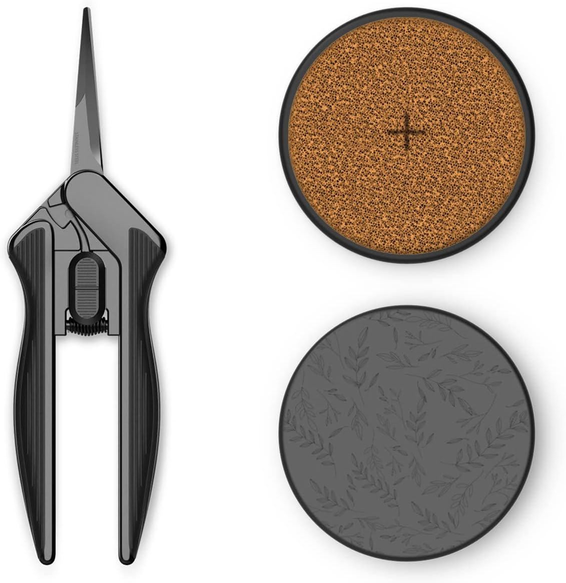 AC Infinity 6.6&rdquo; Stainless Steel Pruning Shear with Cleaning Kit, Lightweight Ergonomic Design, Nonstick Titanium Coated Blades for Gardening, Hydroponics, Grow Tents image number 4