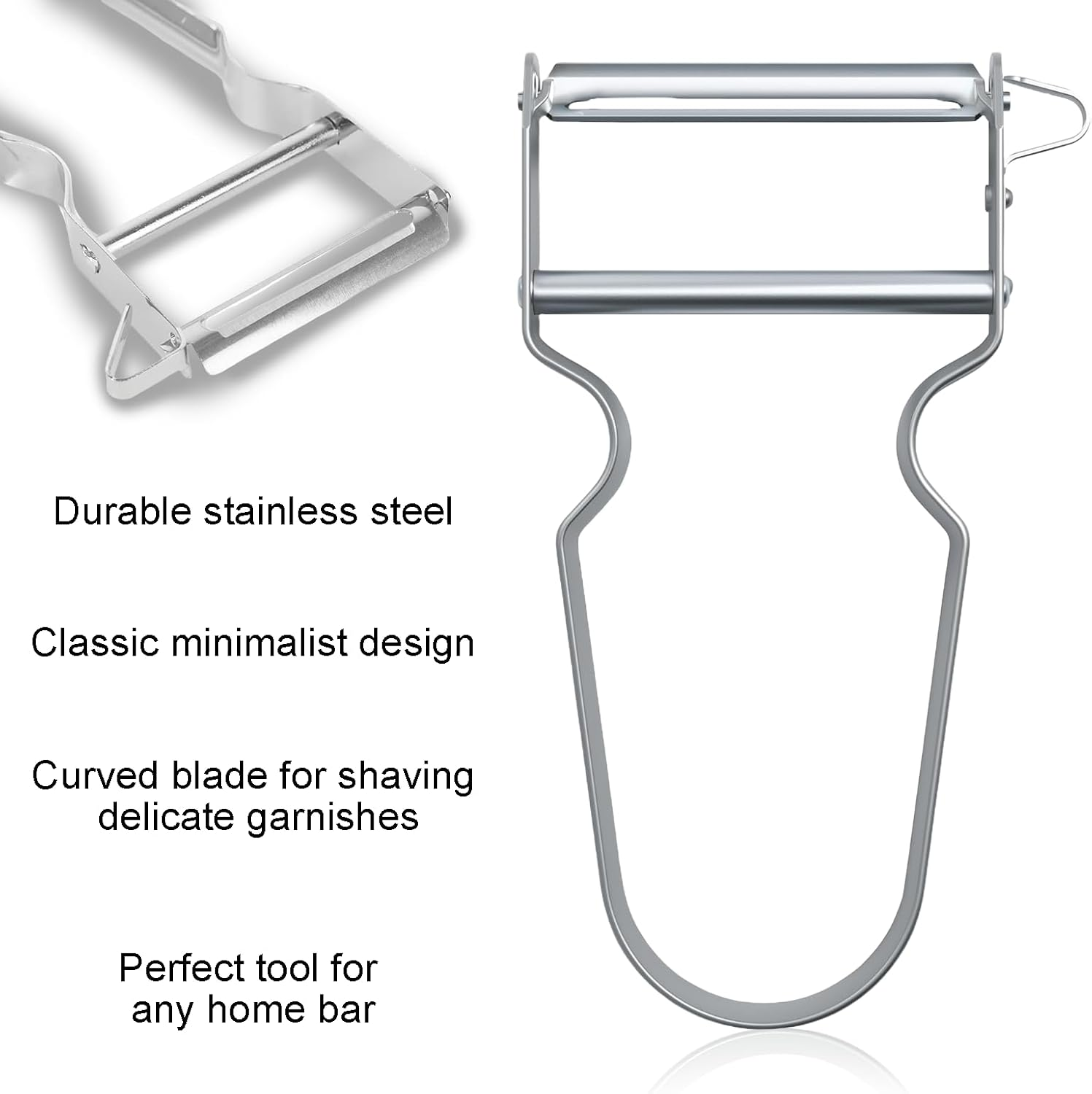 Treayes 12Cm Peeler - Stainless Steel Blade Peeler for Apple, Potato and Vegetable image number 5