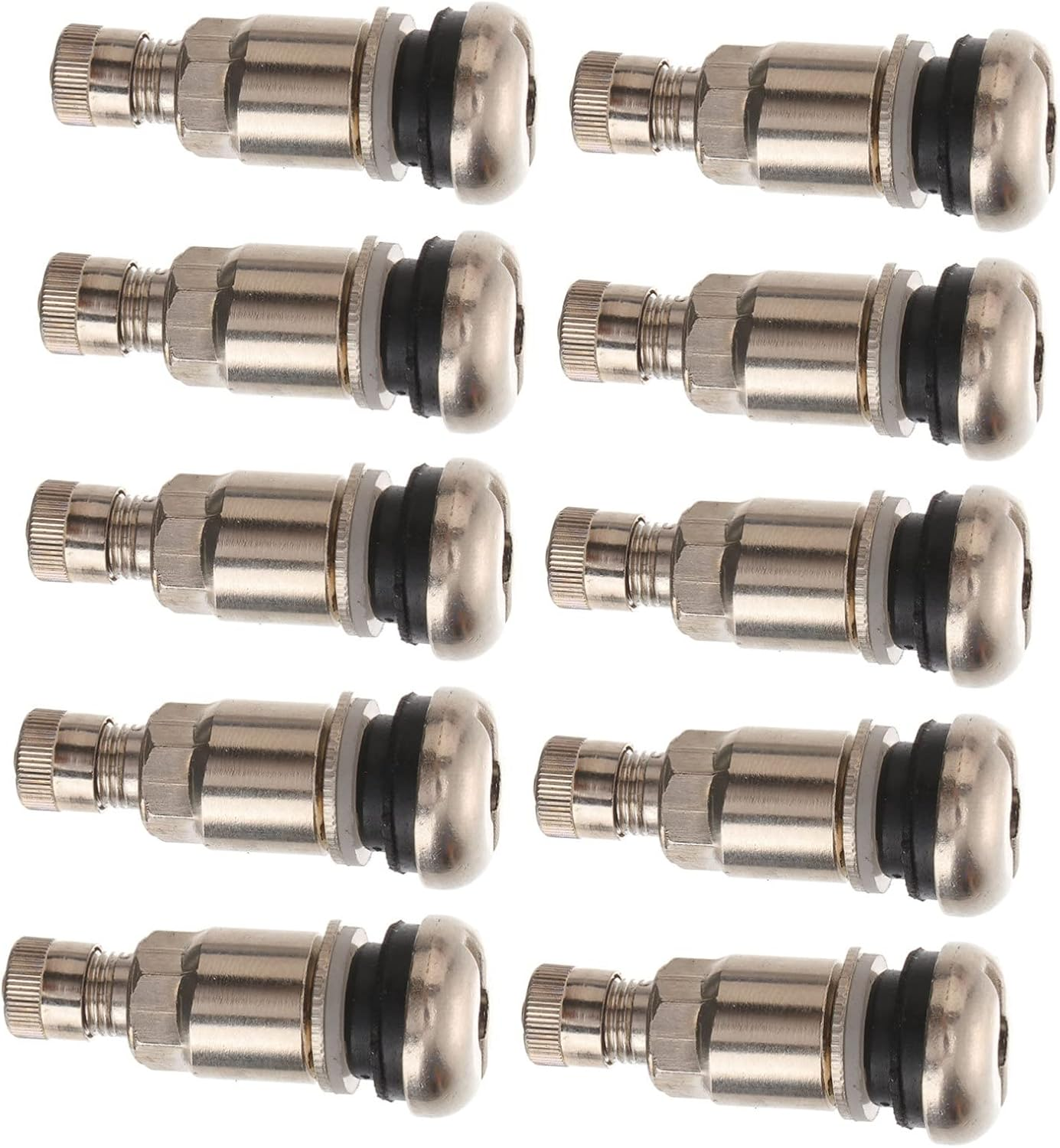 PAMINGONO Bolt-In Tire Valves Stems Metal Valve Stems for Car 10Pcs Automotive Wheel Replacement for Cars Trucks Motorcycles