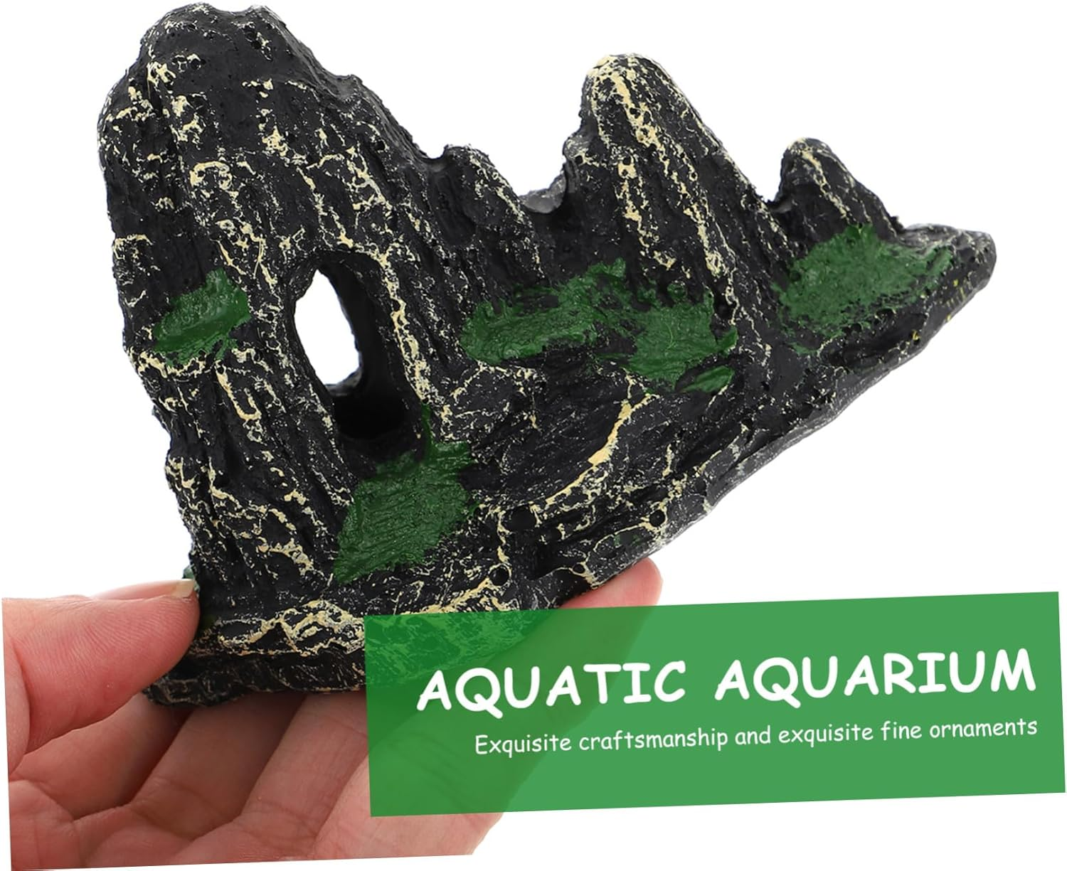 FIXOSHEE Artificial Rockery Ornament Simulation Hill Aquarium Decoration Resin Fish Tank Landscaping Statue for Aquatic Pets Aquarium Scenery