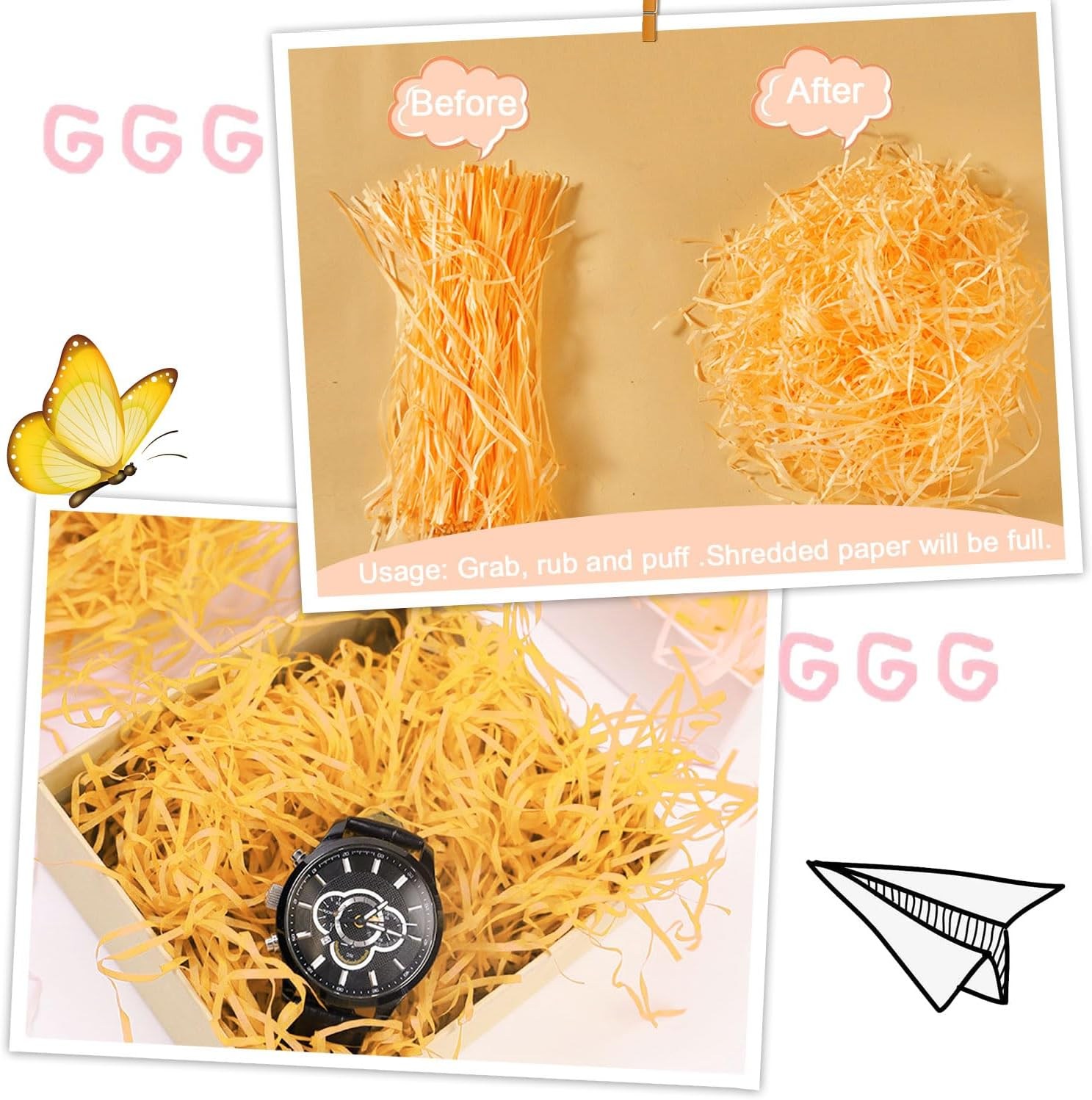 Crinkle Cut Paper Shred Filler for Packing and Filling Gift Baskets (100 G) Kraft,Kraft Shredded Paper for Gift Box, Box Confetti Shredded, Box Stuffing | Purple - Dark Blue image number 2