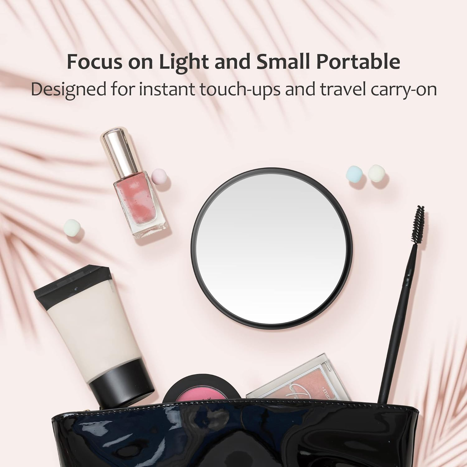 MIYADIVA Magnifying Mirror, Small Mirror with Suction Cup and Tweezers, as a Travel Magnifying Mirror, Compact Mirror Set for Plucking Eyebrows 3.5 Inches image number 6