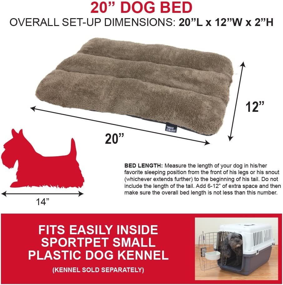 Sportpet Designs Waterproof Pet Bed - Fits Sportpet Plastic Dog Kennel (Pack of 2)