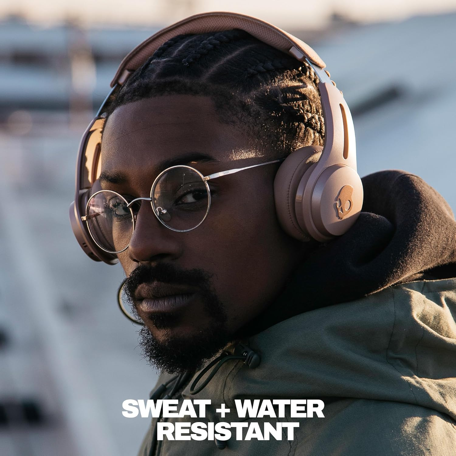 Skullcandy Icon ANC Wireless On-Ear Bluetooth Headphones, Active Noise Cancelling, 60 Hours Battery, Sweat Water Resistant, Foldable Durable Travel Ready, Microphone for Iphone Android - Primer image number 4