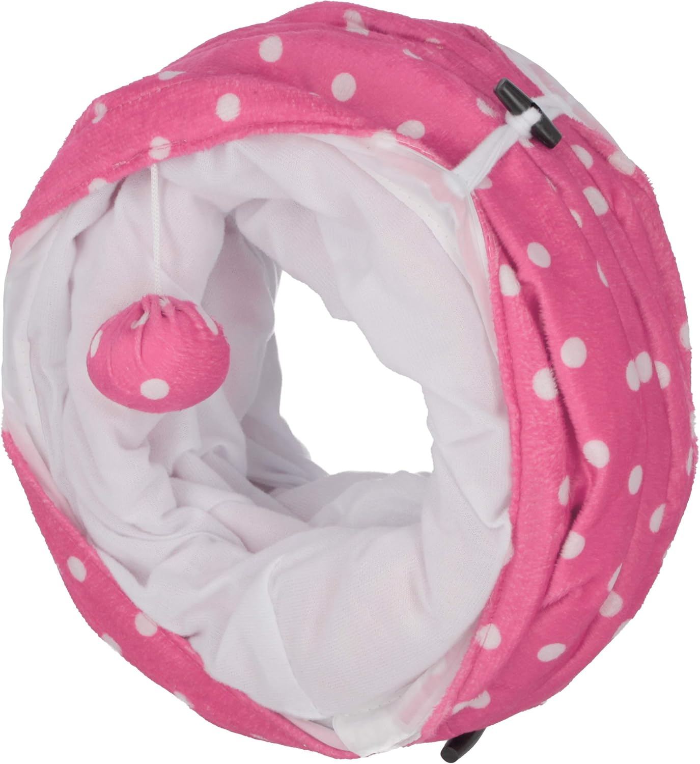 Kerbl Cat Tunnel, 100 X 25 Cm, Pink/White, Puntino image number 4