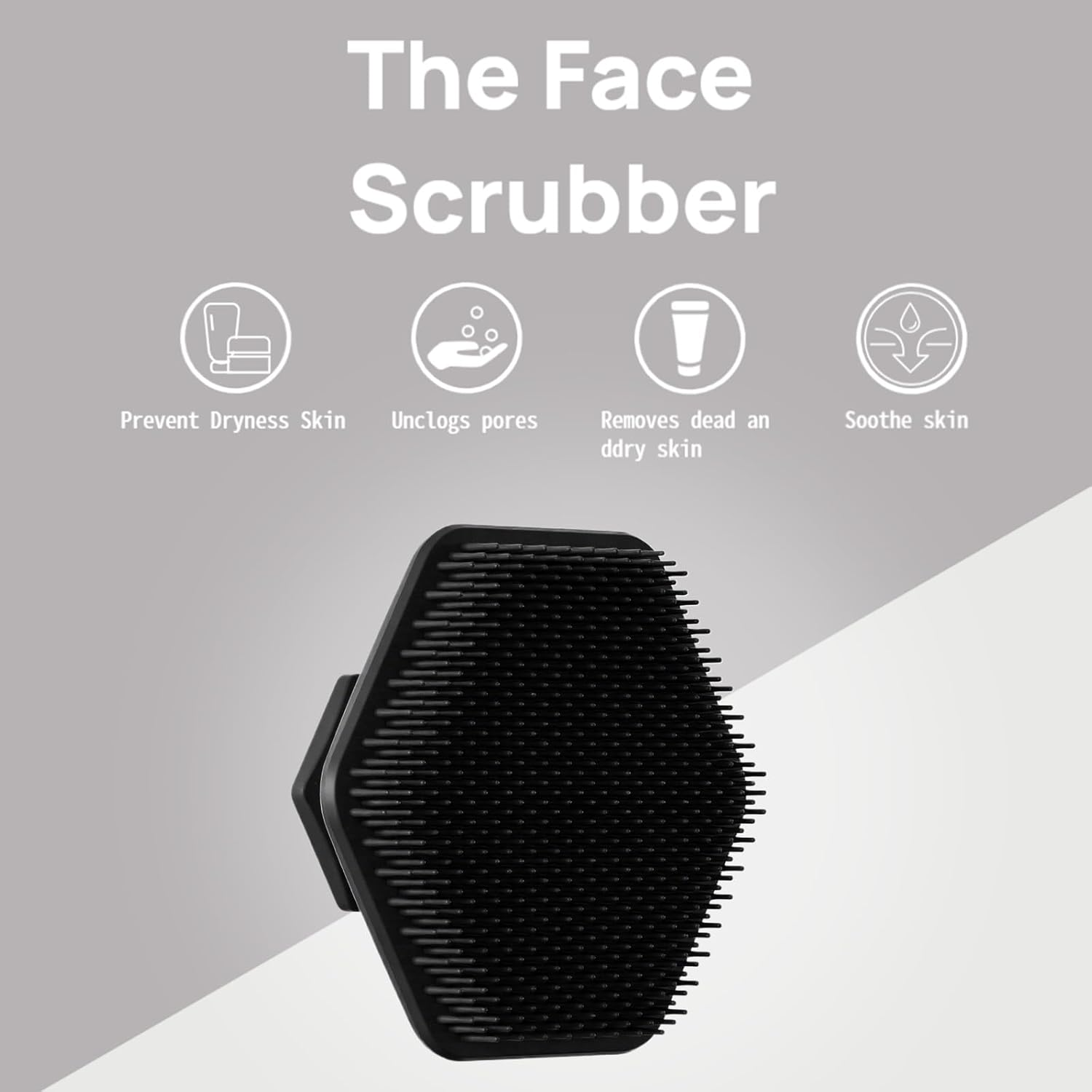 2Pcs Men'S Face Scrubber - Silicone Facial Cleansing Brush & Exfoliator Pad | Gentle Dead Skin Remover, Shower & Bathroom Accessories, Long-Lasting