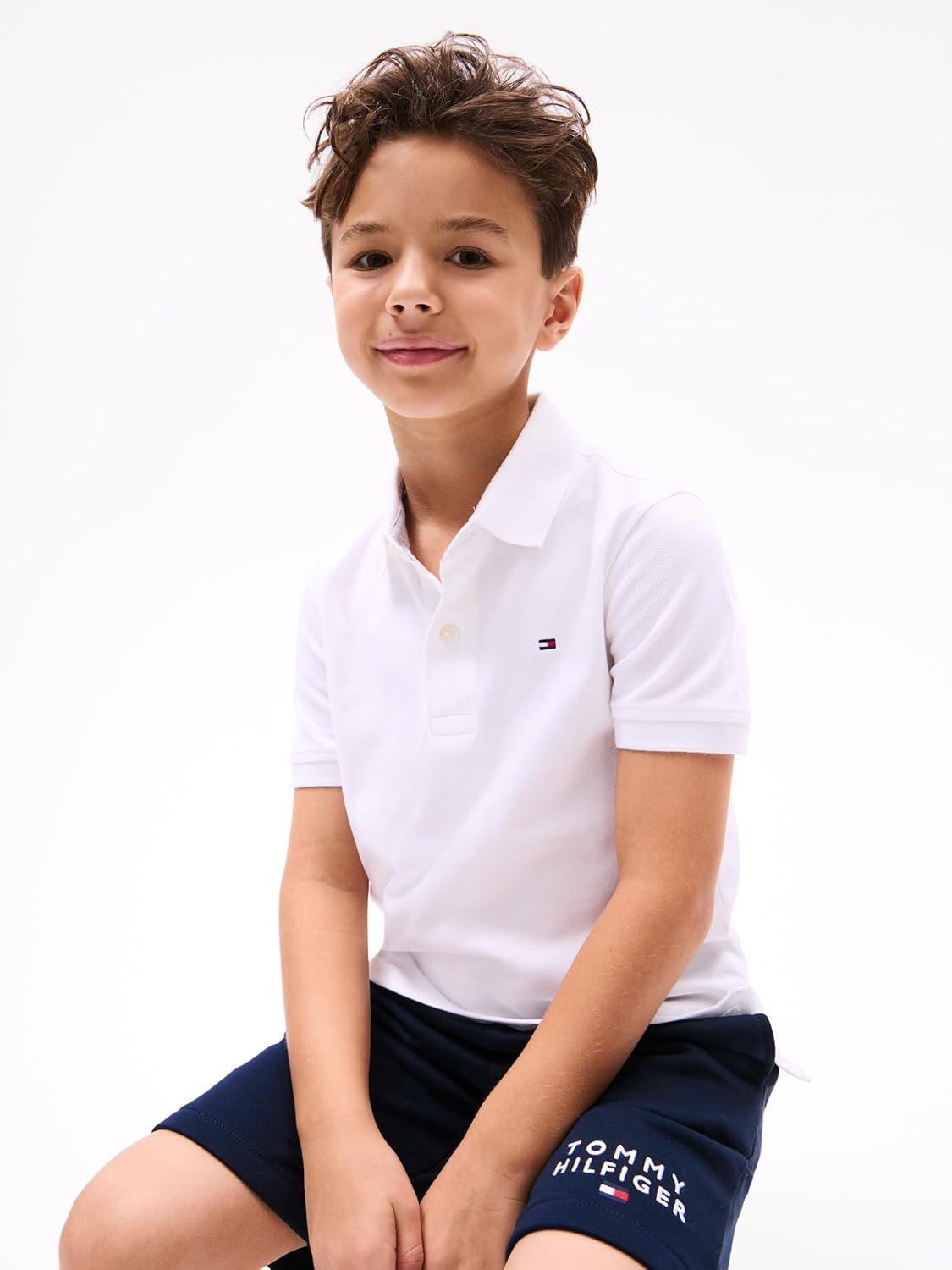 Tommy Hilfiger Kids Boys Solid Stretch Polo image number 3