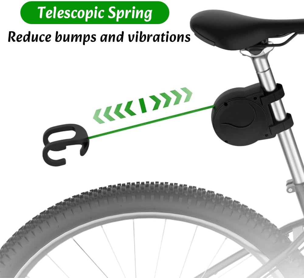 Bicycle Tow Rope,Etractable Bike Tow Strap with Hooks,Portable Cycling Trailer Tool,Outdoor Bike Trailer Cord Pull behind Attachment,For Mountain Bikes Road Bikes image number 2