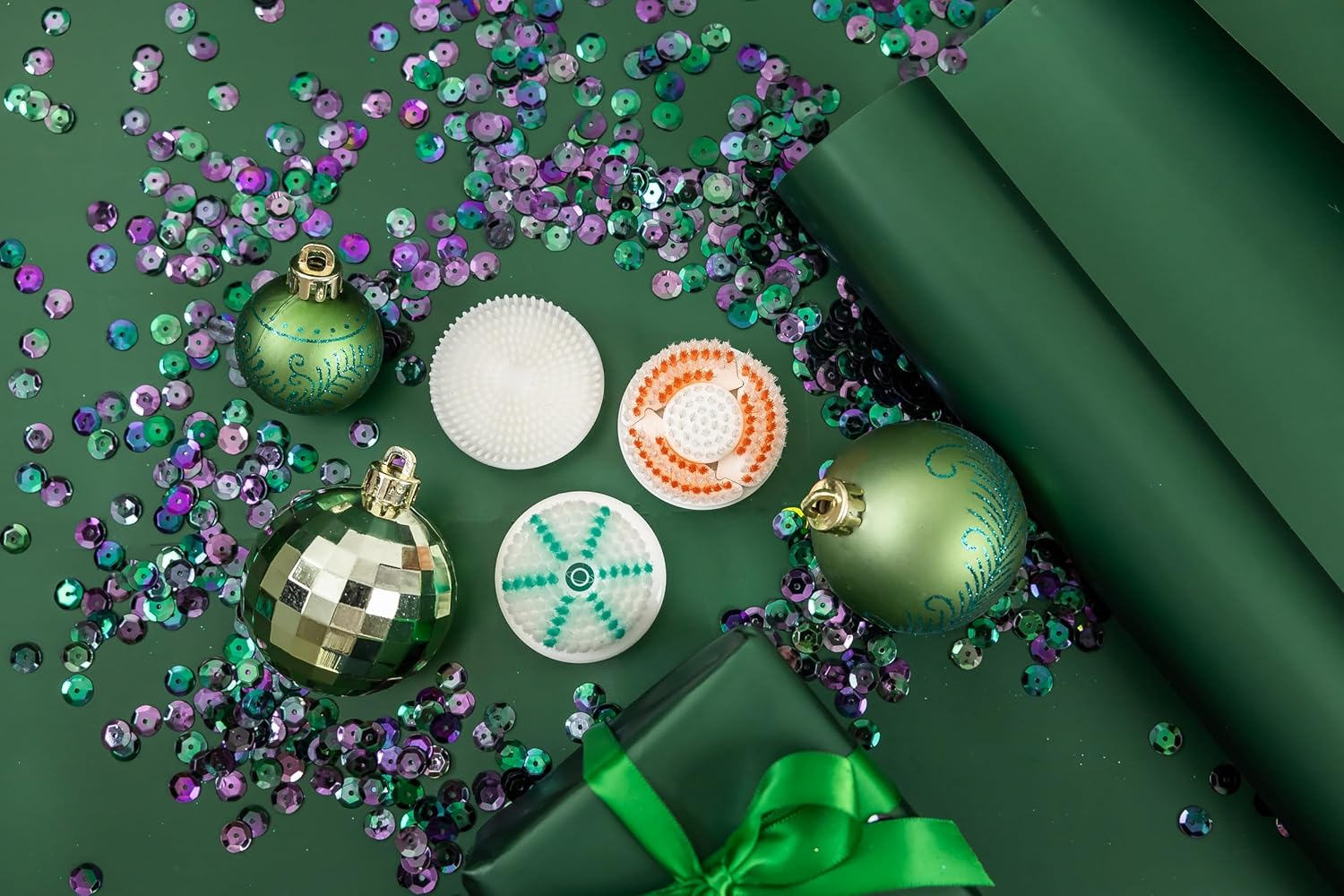 TAO Clean Replacement Sensitive Brush Head, Replacement Head (1 Head) &ndash; Sensitive Brush Replacement Head for the TAO Clean Electric Face Cleansing Brush and Cleaning Station, White/Blue