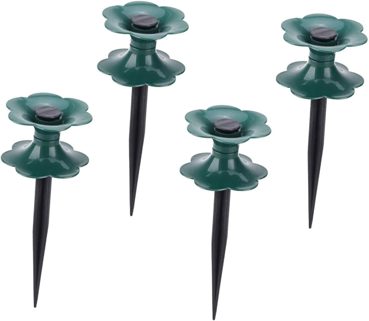 Hose Guide Wheels and Plastic Spikes for Garden Hose Support 4Pcs Set Lawn and Patio Holder Organizer for Outdoor Irrigation and Management image number 2