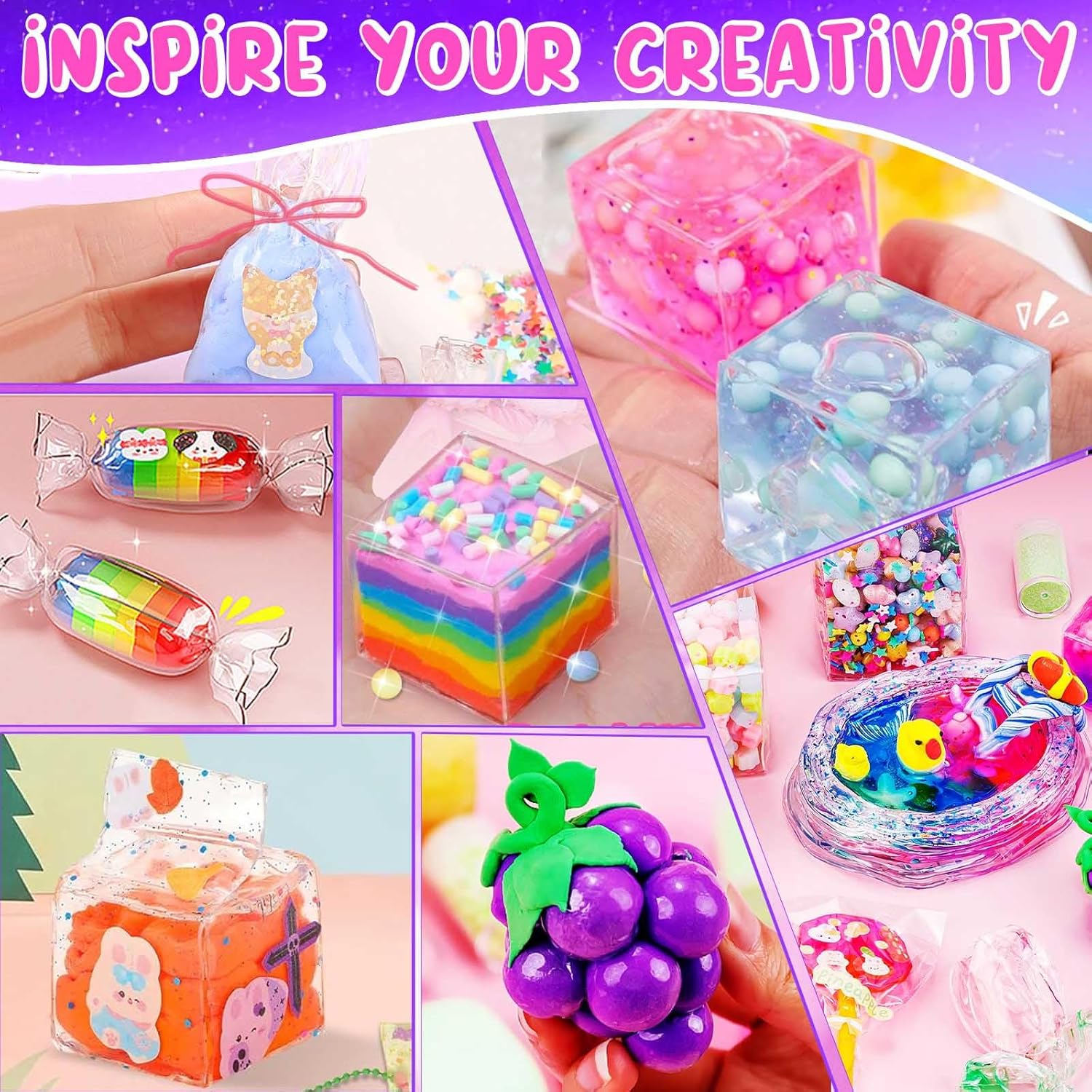 Jimcii Nano Tape Bubble Kit for Kids with Cute Bag, Nano Tape Squishy Maker Kit, Nano Tape Bubbles, Nano Bubble Tape Kit image number 4