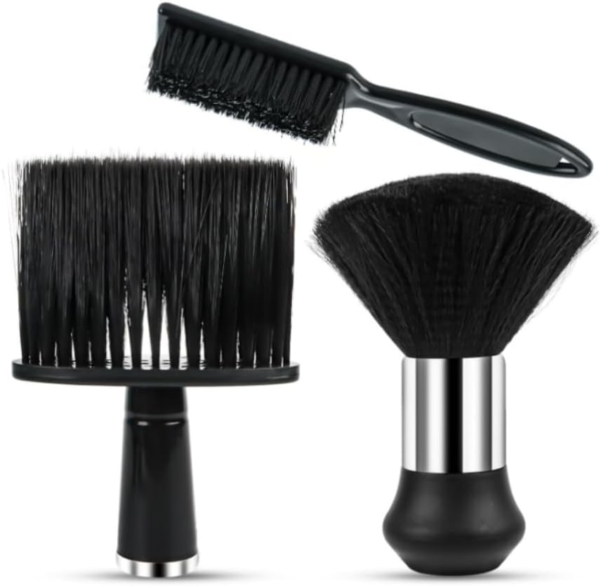 GYWHOOFT Pack of 3 Hairdressing Brush Neck Brush Hairdressing Brush for Hairdressing Salon Neck Duster Brush Cleaning Brush for Dusting the Neck Hairdressing Brush image number 3