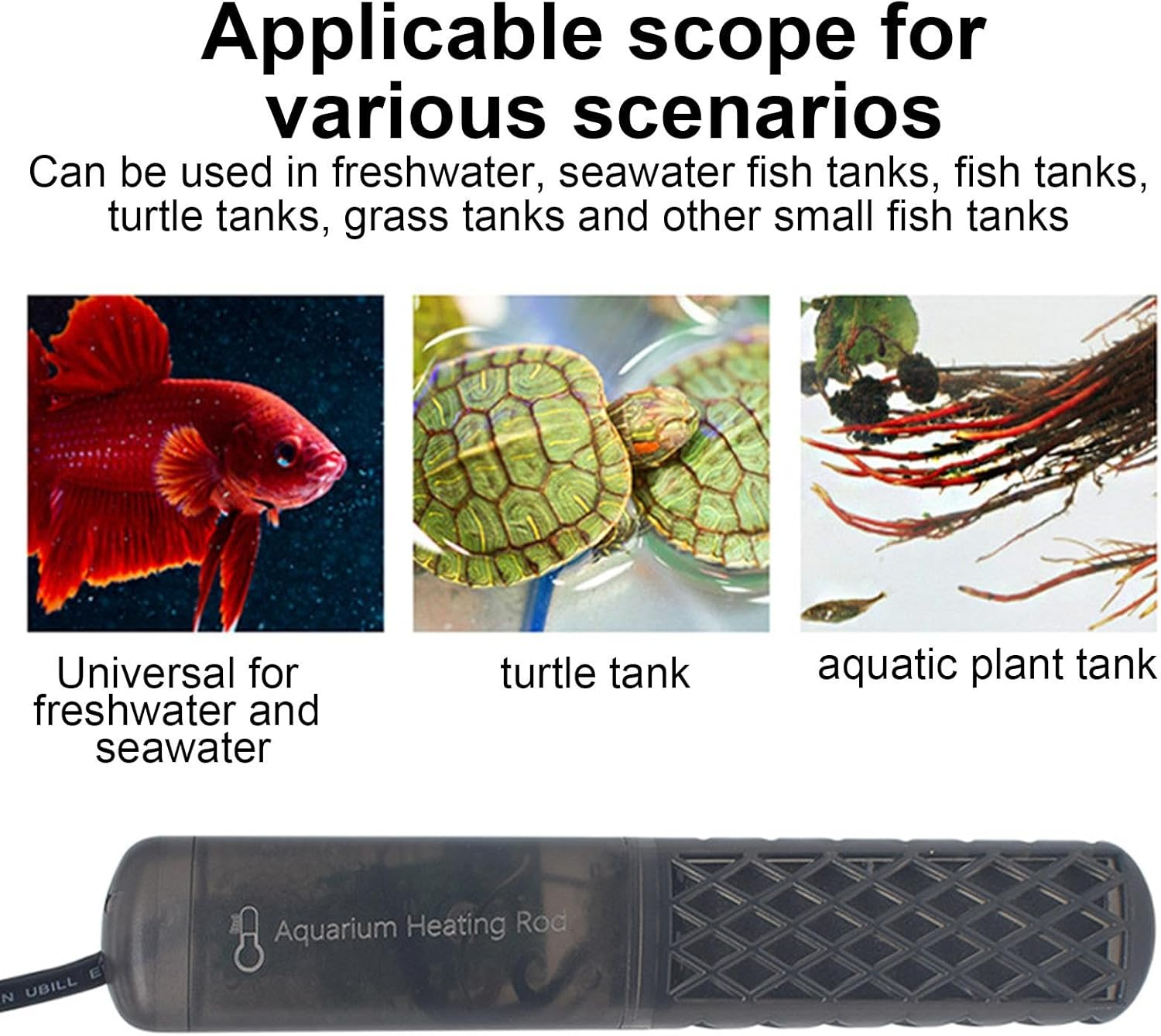 Aquarium Heater - Temperature Control Immersion Water Fish Heater - Aquarium Accessories for Fresh And, Suitable for All Tanks image number 7