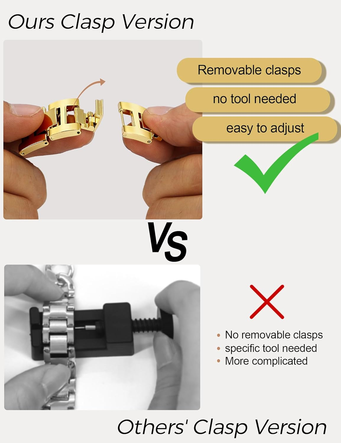 JR.DM Gold Metal Bracelet Bands for Women Compatible with Samsung Galaxy Watch 8 40 Mm 44 Mm/8 Classic 46 Mm Adjustable Cowboy Double Chain Dressy Fashion Jewellery Wrist Band for Galaxy Watch 8/8 - A1 Silver image number 2