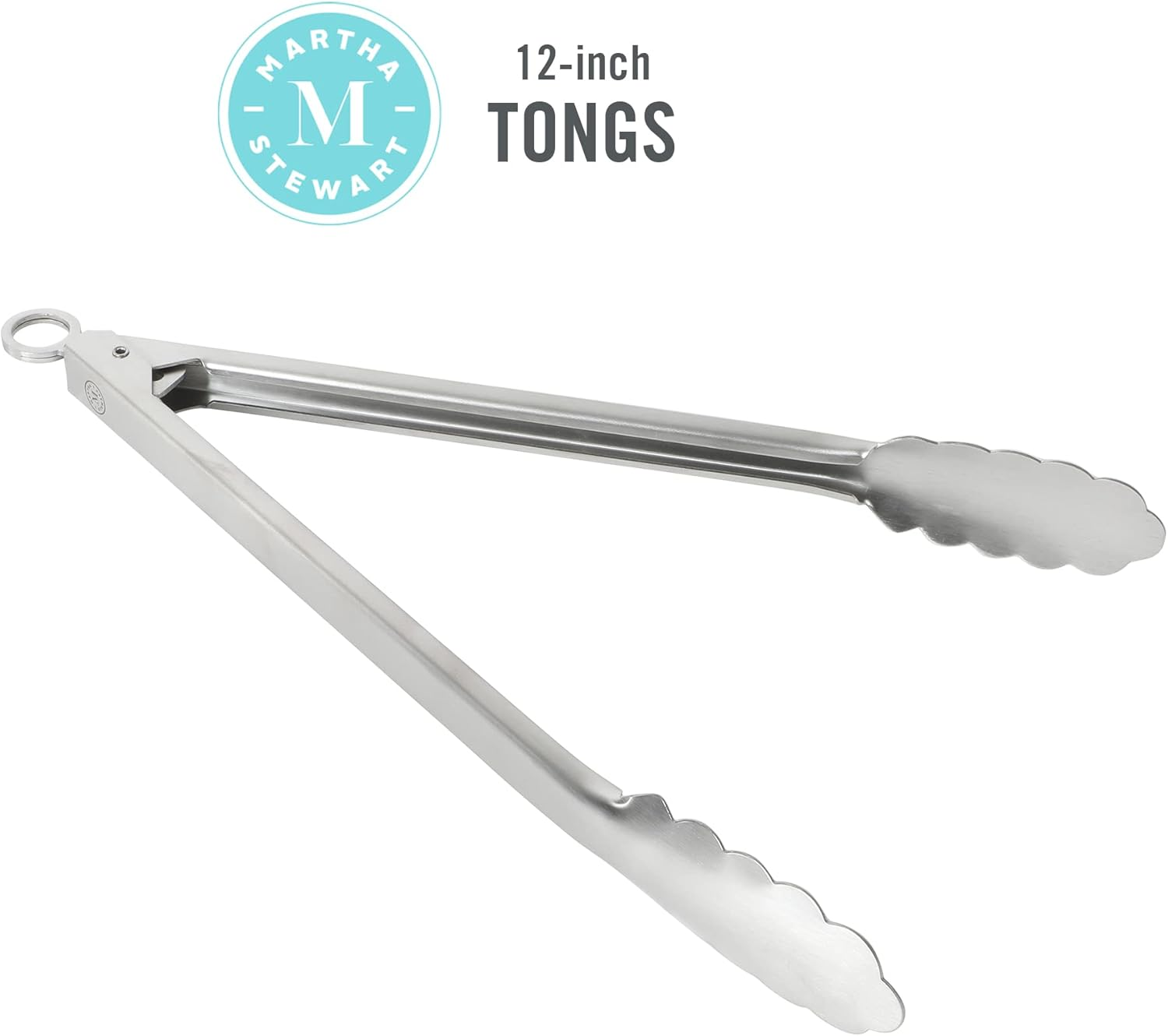Martha Stewart Richburn 12" Tongs - Stainless Steel image number 4
