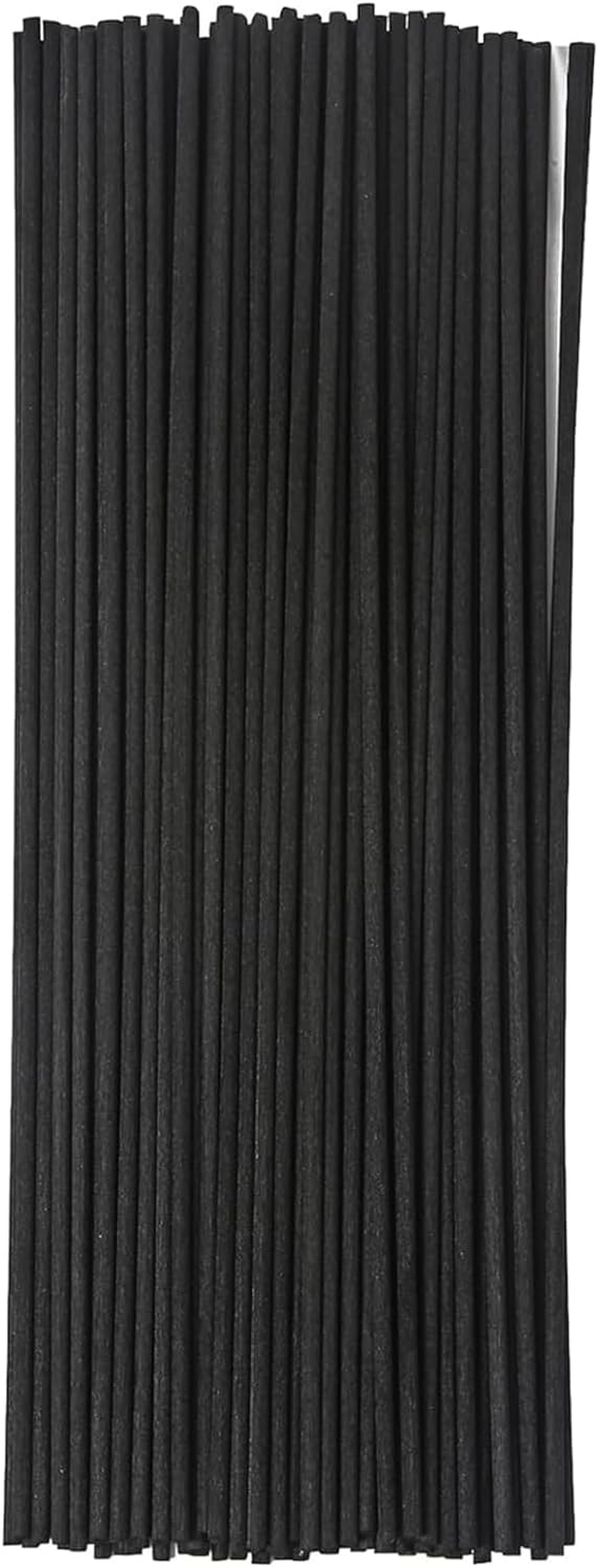 Pack of 100 Diffuser Sticks Replacement Rattan Refill Sticks Home Fragrance Accessories Diffuser Oil Refill Reed Diffuser Set Office Decoration (White+Black)