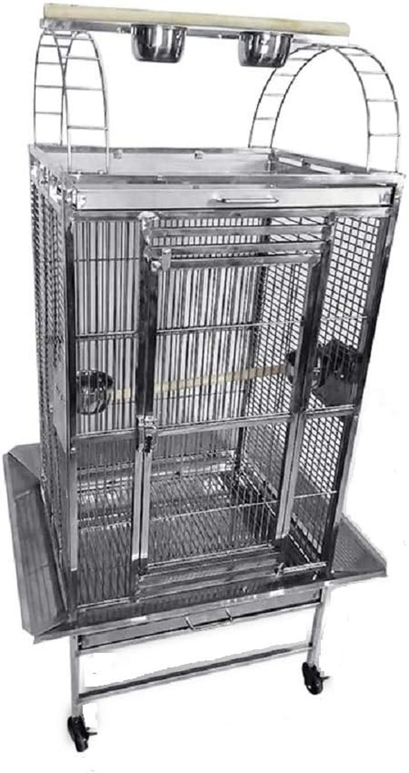 BMWPET SUS201 Stainless Steel PLAYTOP Style Bird CAGE Parrot CAGE 150Cm image number 3