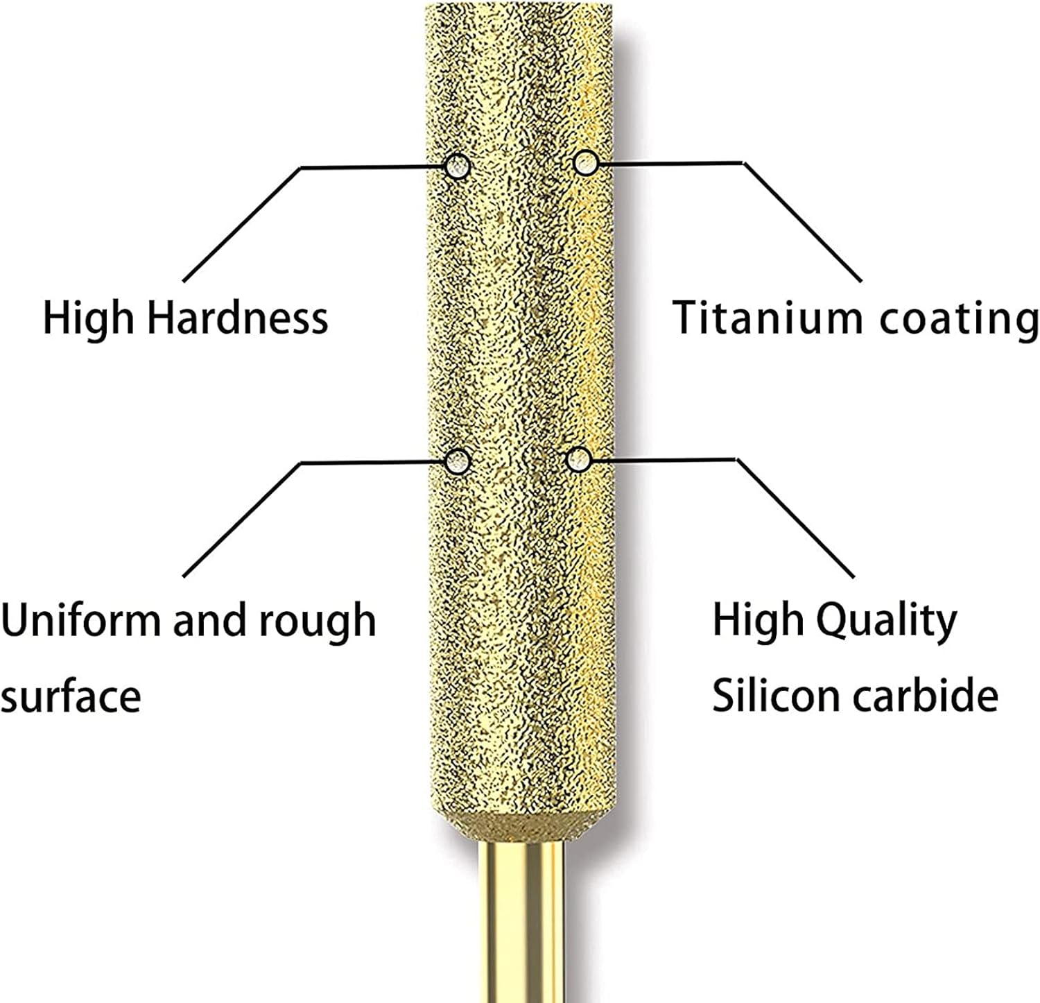 8Pcs Chainsaw Bits Titanium Plated Diamond Sharpener High Hardness Electric Chainsaw File 4.8Mm image number 4