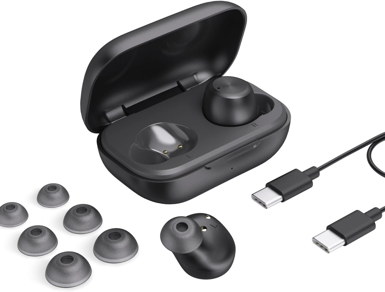 Hama Spirit Chop II TWS Bluetooth EQ Headphones - Black - Black image number 3