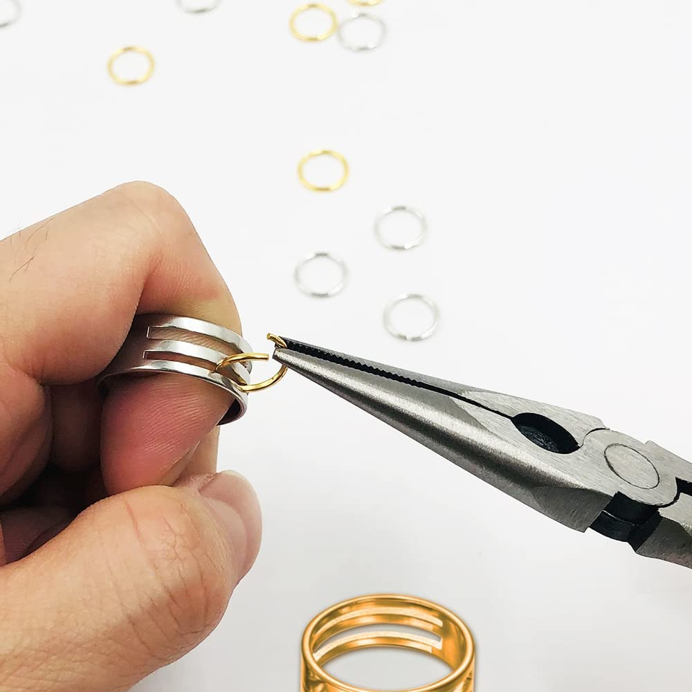 Lyflux Jewelry Pliers and Jump Ring Open/Close Tool, 2 Pieces Jump Ring Opening/Closing Rings Tool with Jump Ring Opening Pliers for Jewelry Beading Repair Making Supplies image number 5