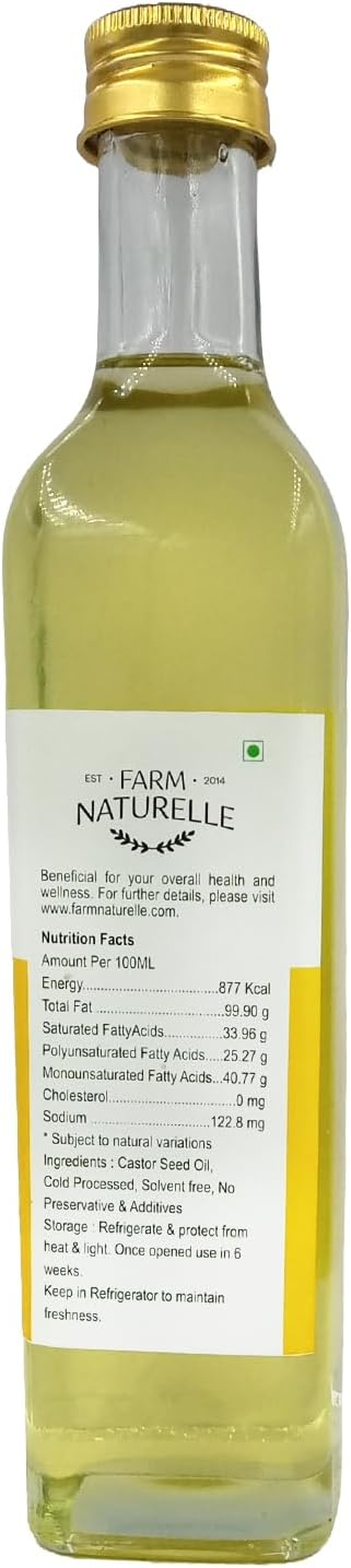 WOW ZIP - GO HERBS & NUTRITION 100% Pure Natural Organic Castor Seed Oil (Arandi Oil) 500 Ml Bottle. image number 2