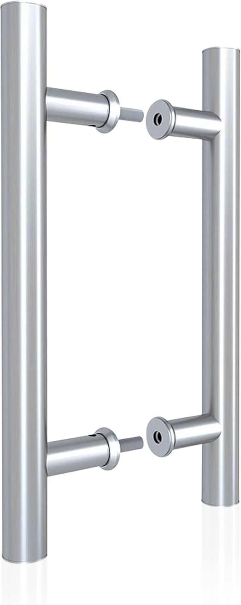 JUBEST 12" H Shape Sliding & Swing Door Handle, Matte Black Carbon Steel, Easy to Install