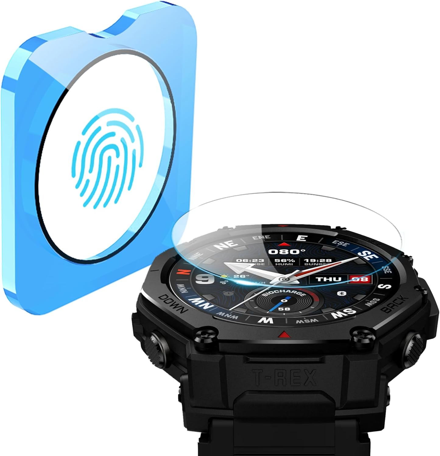 Lemxiee 2 Pack Tempered Glass for HUAWEI Watch GT 6 Pro 46Mm Screen Protector Protection Film