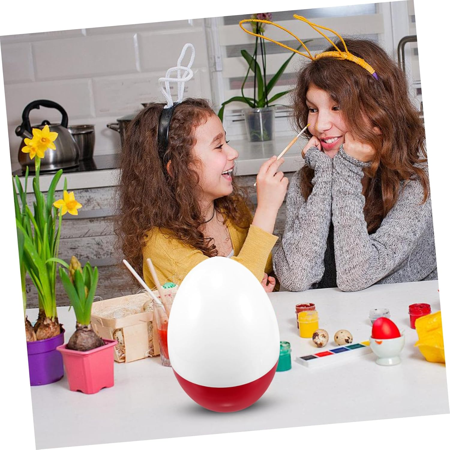Cabilock Easter Celebration Giant Openable Plastic Egg for Girls Toys Decorations Party Favor