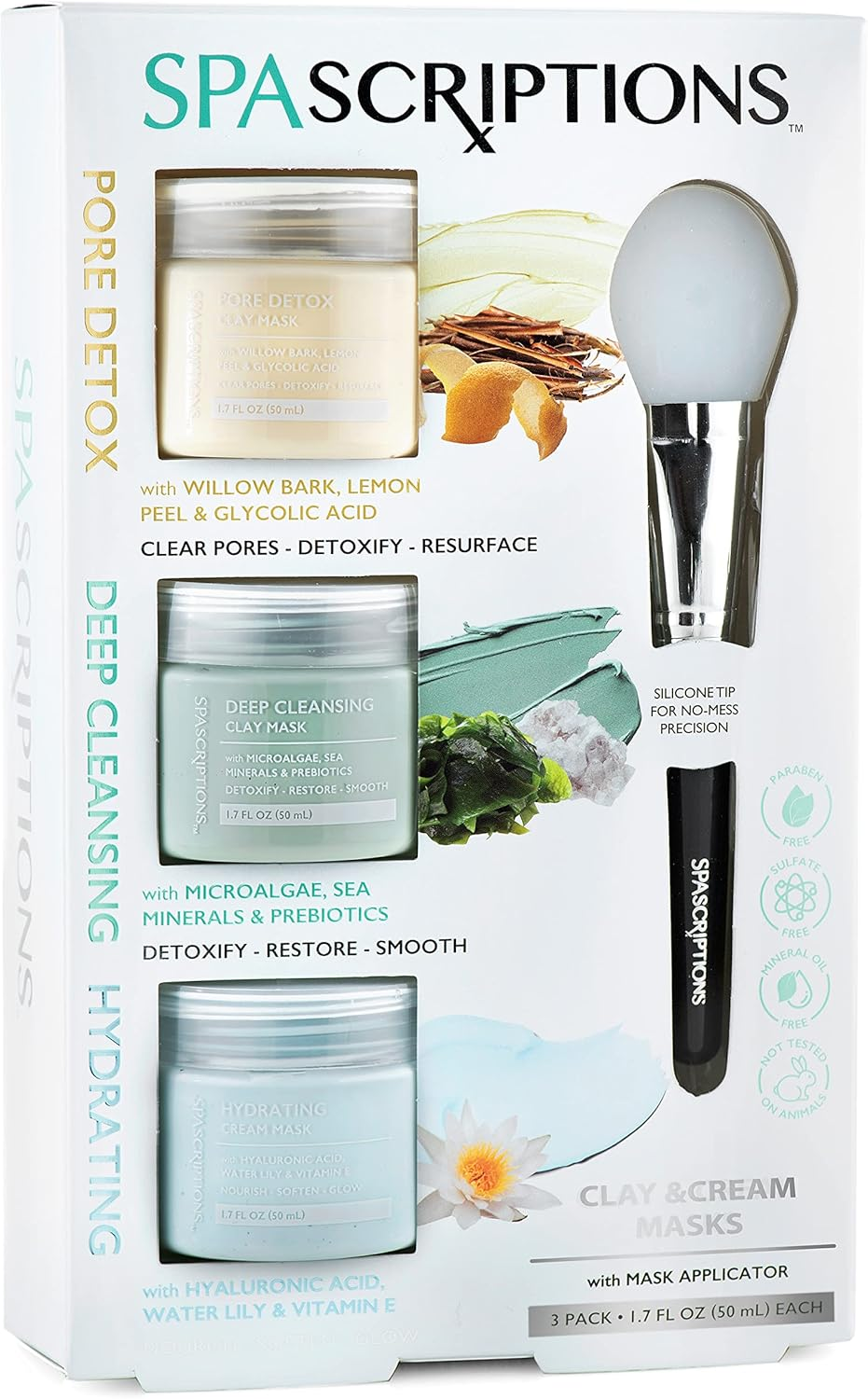 Spascriptions Pore Detox, Cleanse, Hydrate Mask (Pack of 3) image number 6