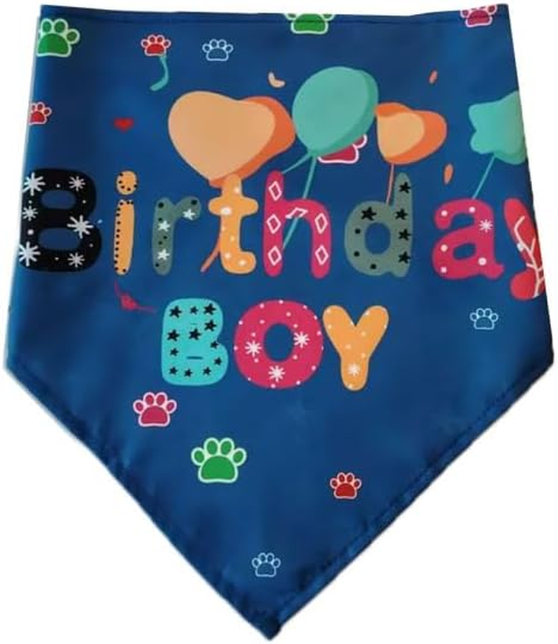 Colorful Pet Dog Cat Birthday Party Hat Set, Polka Dots, Pom-Pom, Bandana