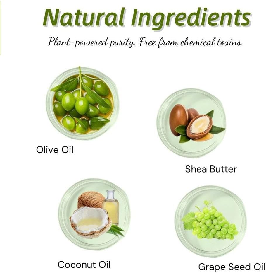 Grape Soap on a Rope,Handmade Cluster Grape Shaped Soap on Vine Bar, Face & Body Bath for Shower,Romantic & Unique Gifts for Christmas,Natural Grapes Scented Soaps for Spa Bath Home Decor (Green)