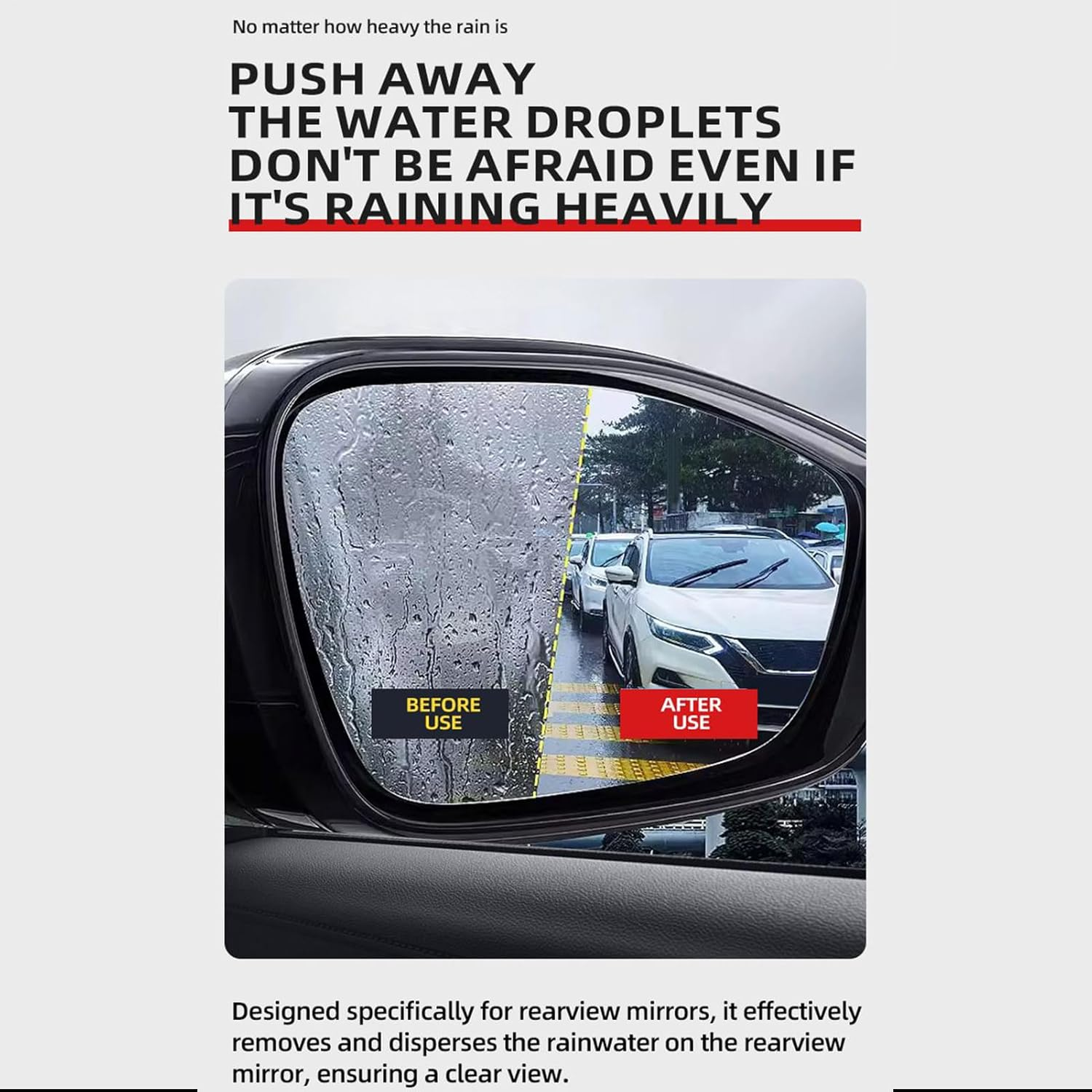 Glass Cleaning Board | Automotive Exterior Cleaner,Hydrophobic Glass Window Cleaner for Windshield SUV Truck Sedan Morning Foggy Weather Daily Care Rainy Driving image number 2