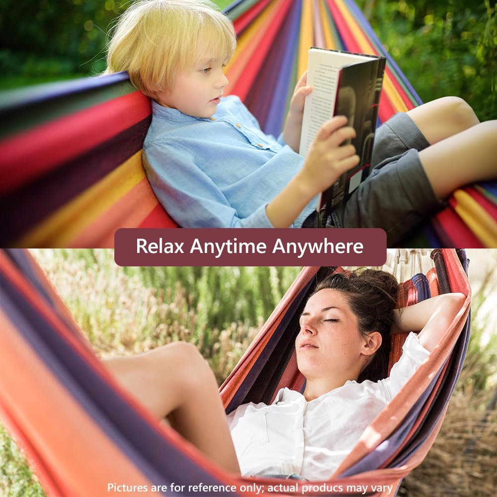 MT ASPIR Outdoor Hammock with Waterproof Stand, for 2 Person Portable Lightweight Hanging Hammocks Swing Beds for Camping, Beach, Backyard, Travel, Support up to 200Kg Blue