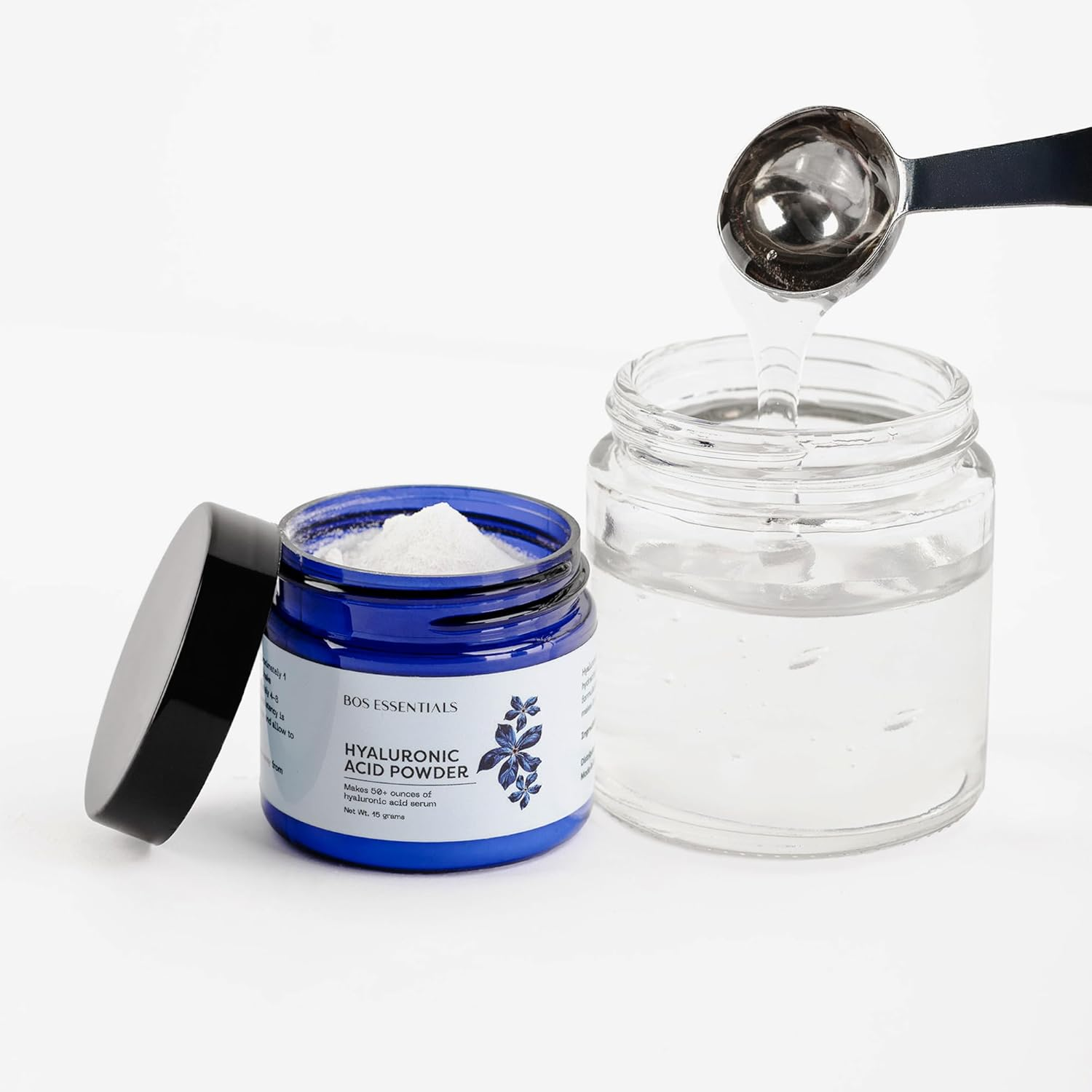 Pure Hyaluronic Acid Serum Powder 100% NATURAL SODIUM HYALURONATE High Molecular Weight Locks in Moisture and Creates Full, Youthful Skin - Makes 1040Mls of anti Ageing Hyaluronic Acid Serum image number 4